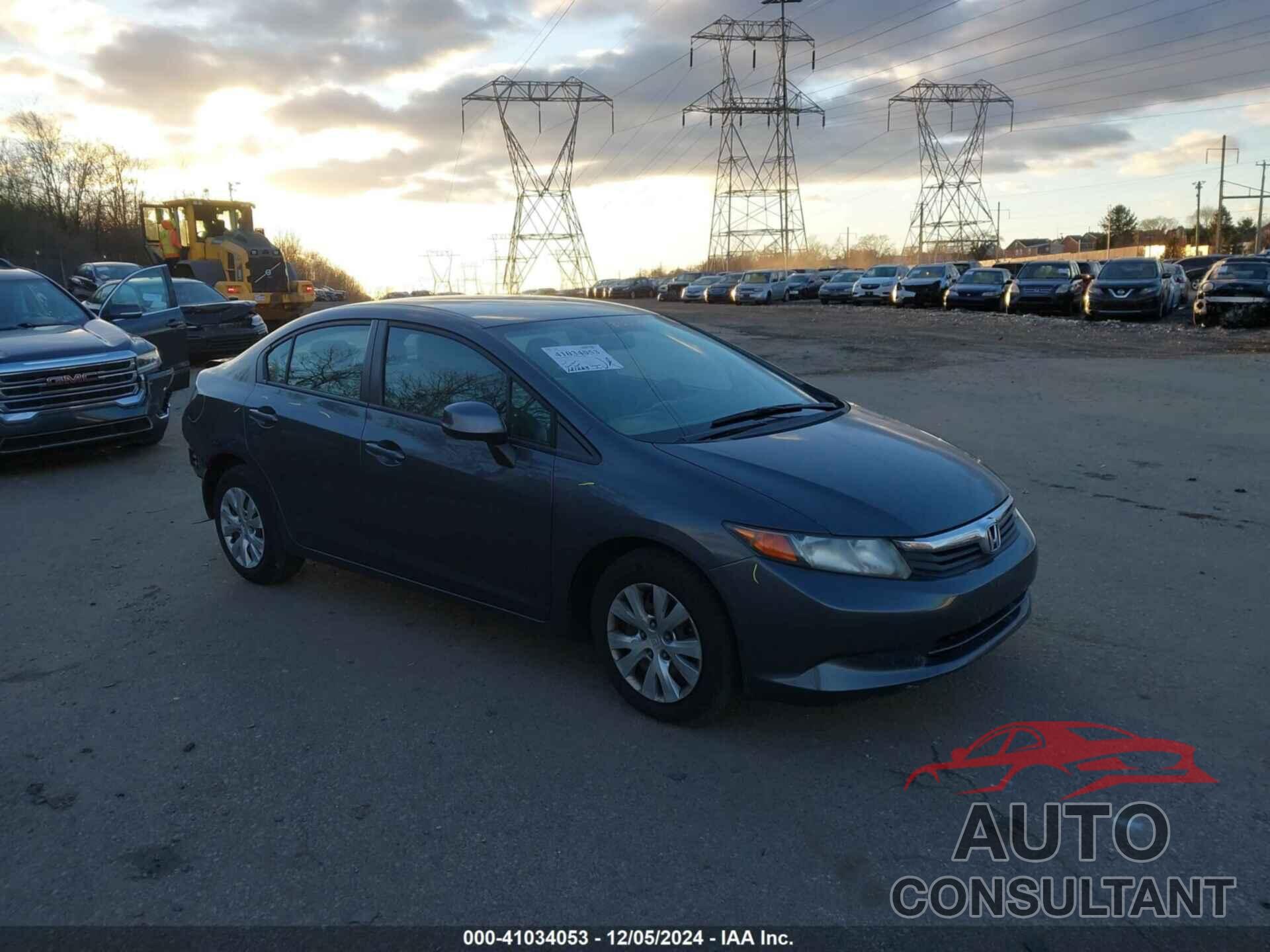 HONDA CIVIC 2012 - 19XFB2F54CE312272