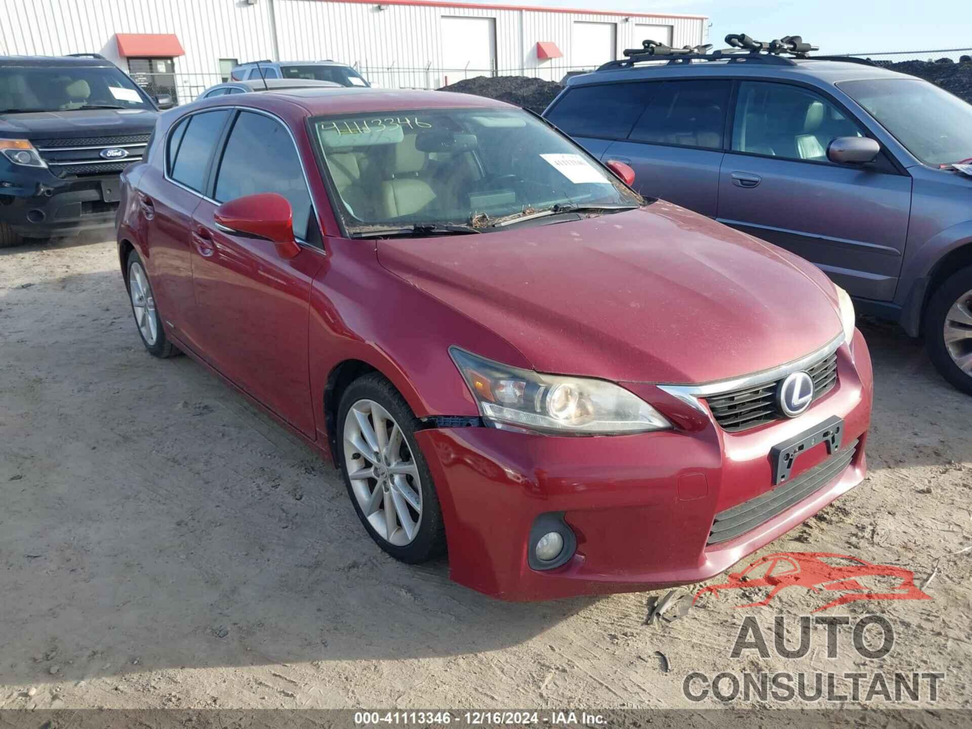 LEXUS CT 200H 2013 - JTHKD5BH3D2160749