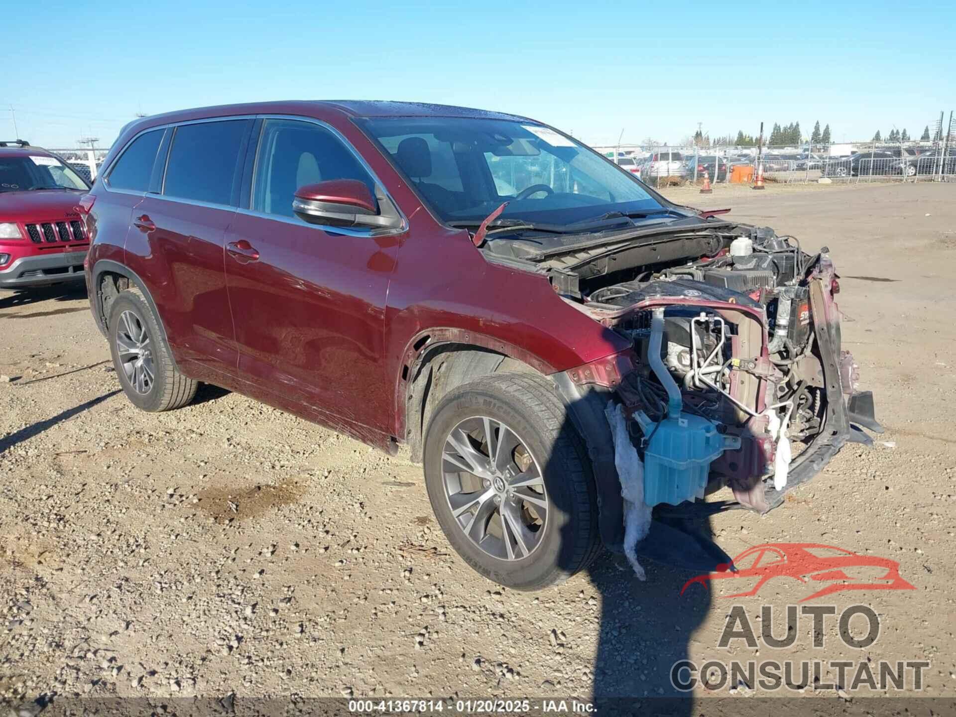 TOYOTA HIGHLANDER 2018 - 5TDZZRFH9JS264699