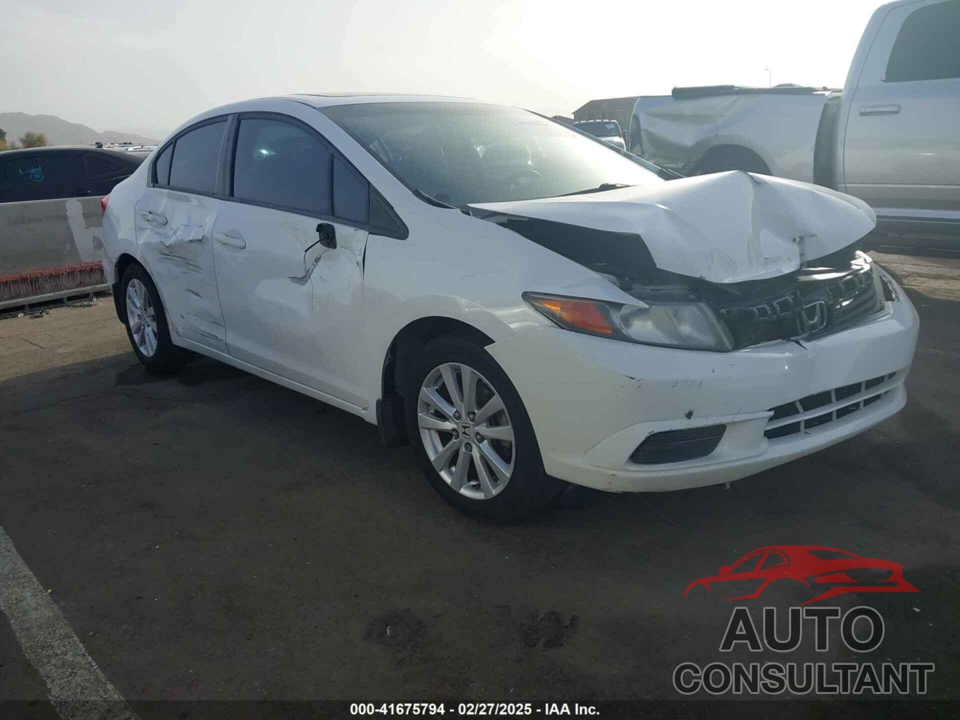HONDA CIVIC 2012 - 19XFB2F9XCE344775