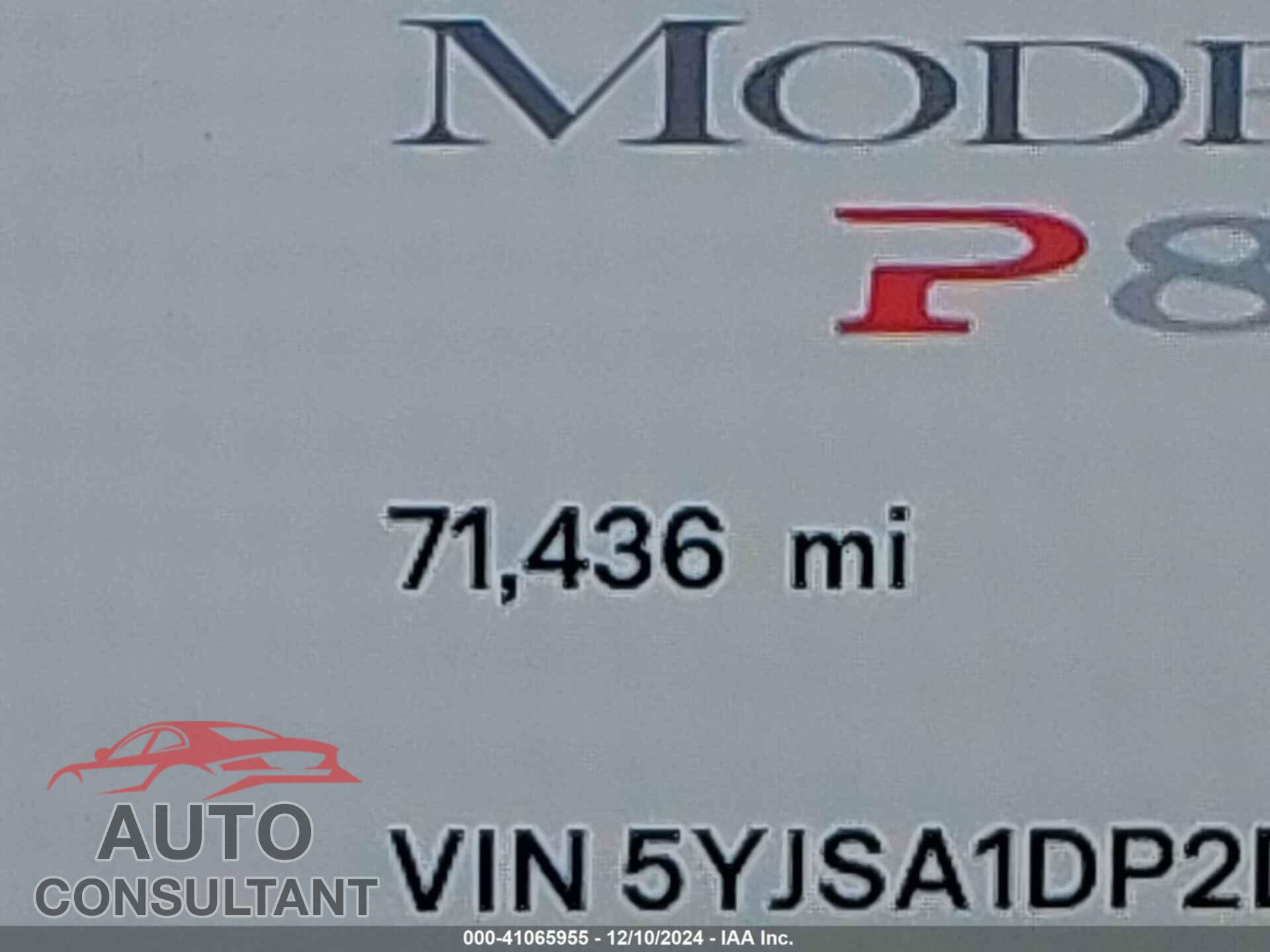 TESLA MODEL S 2013 - 5YJSA1DP2DFP17574