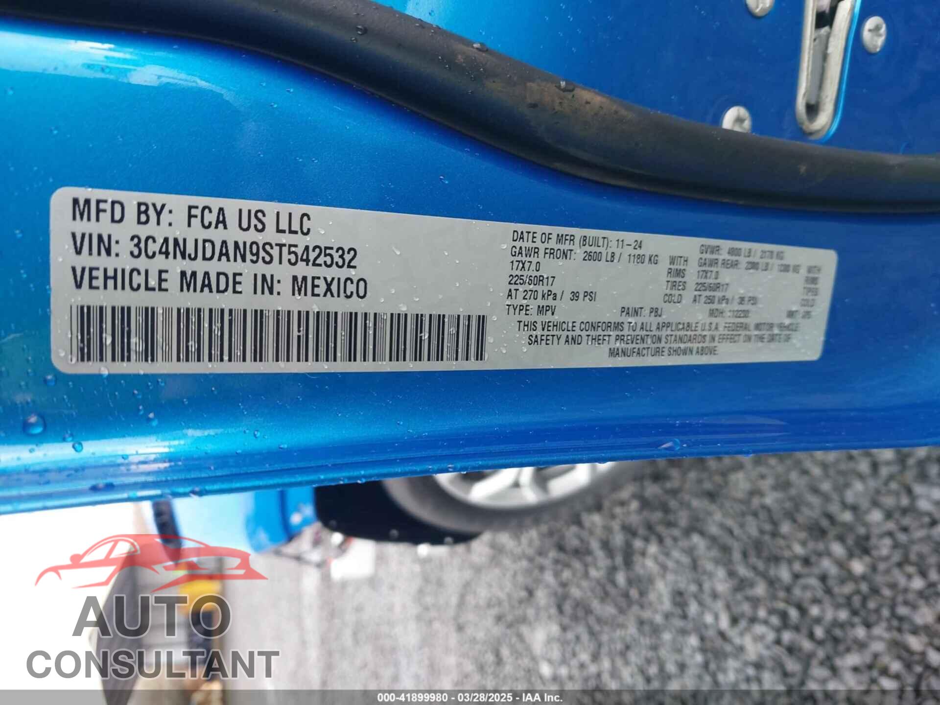 JEEP COMPASS 2025 - 3C4NJDAN9ST542532