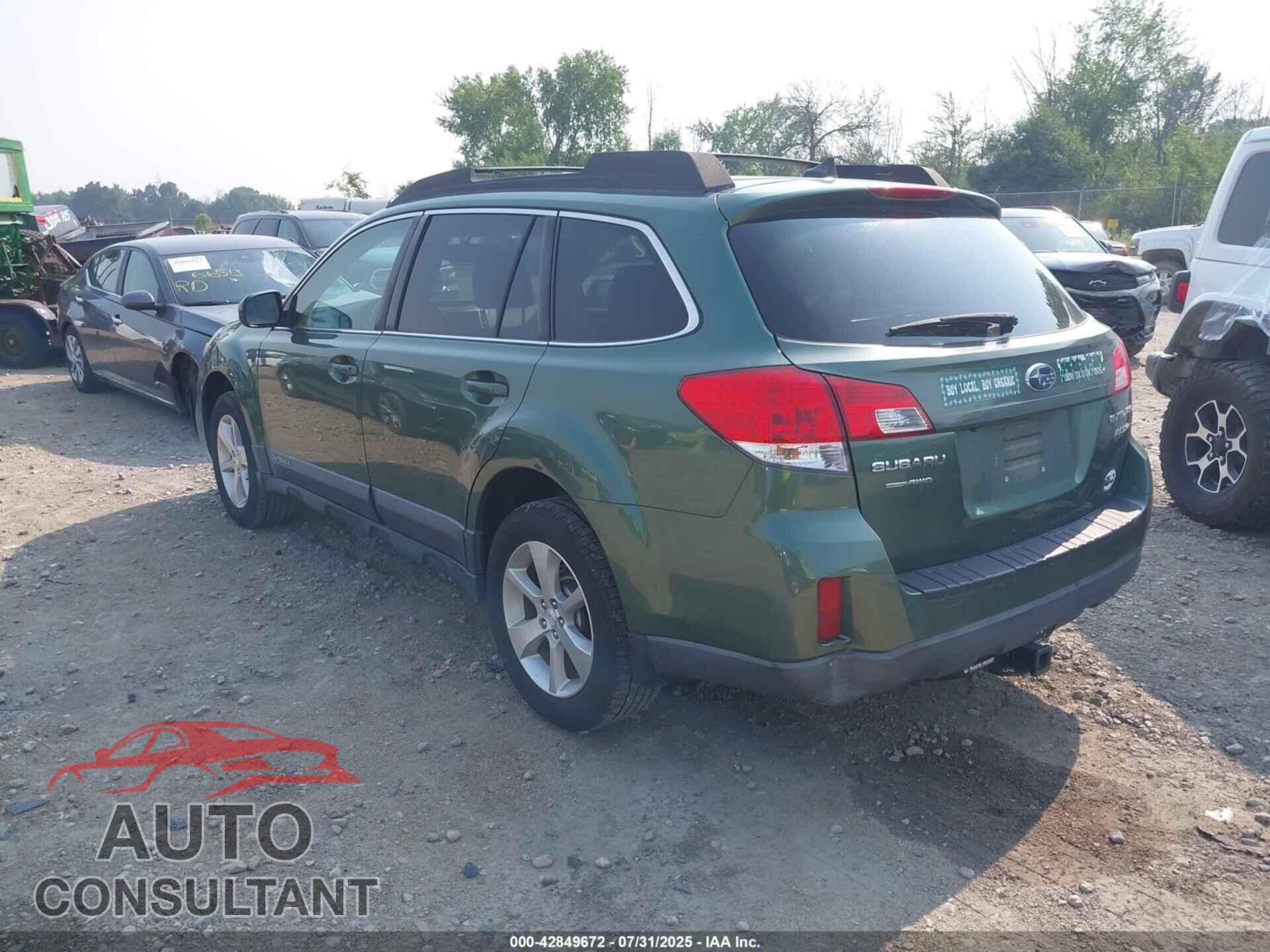 SUBARU OUTBACK 2013 - 4S4BRBLC8D3204478