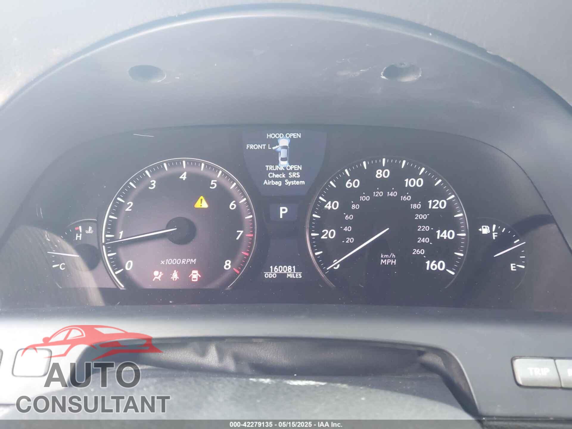 LEXUS LS 460 2011 - JTHCL5EF9B5009539