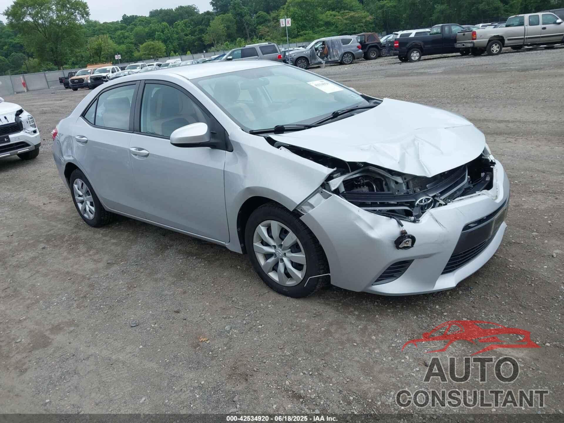 TOYOTA COROLLA 2016 - 2T1BURHE1GC531791