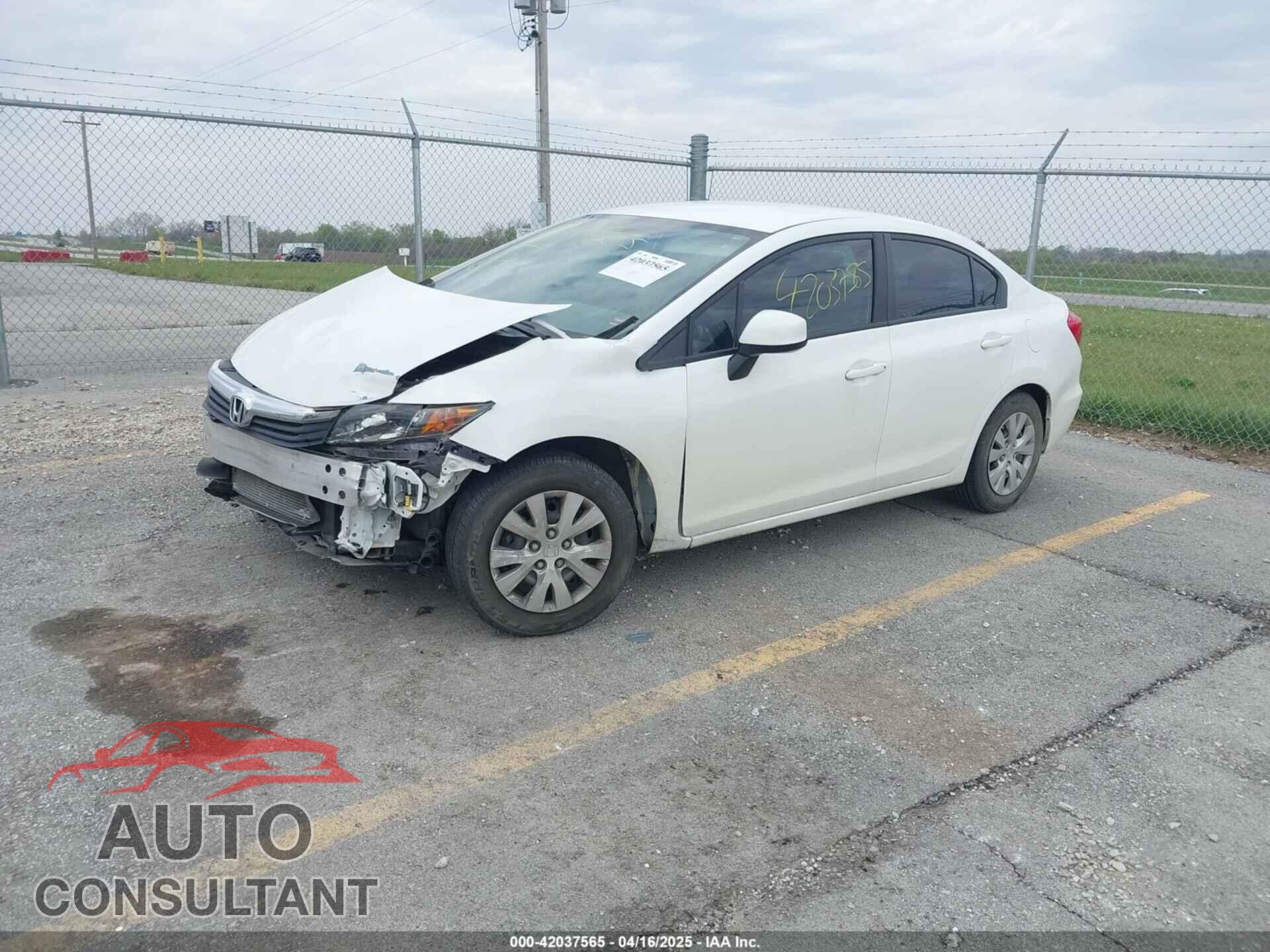HONDA CIVIC 2012 - 19XFB2F52CE080982