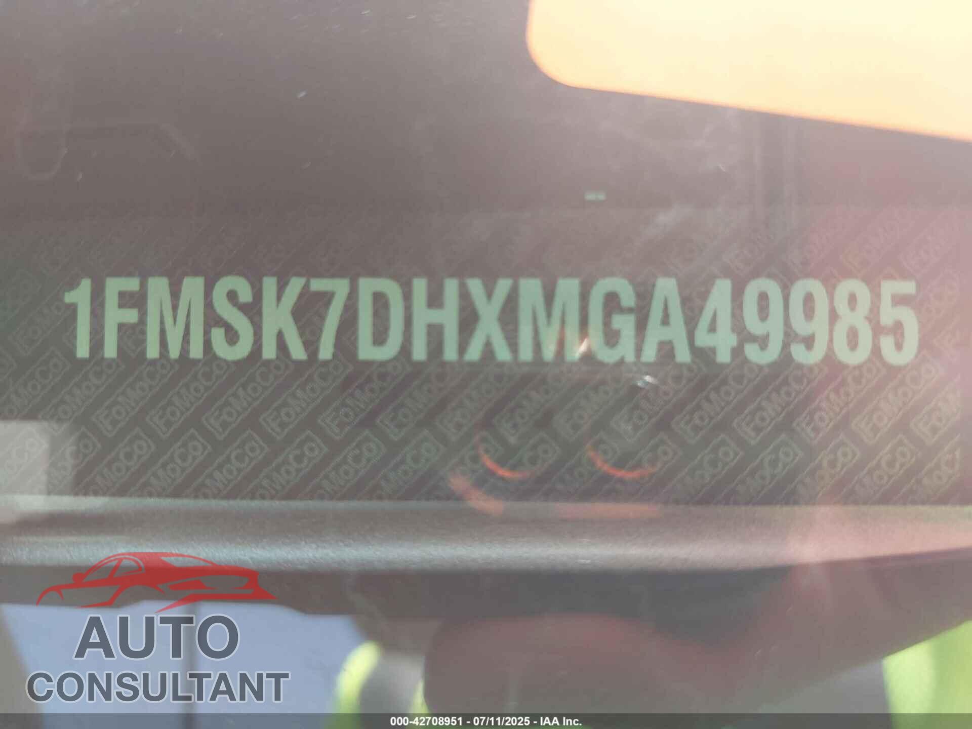 FORD EXPLORER 2021 - 1FMSK7DHXMGA49985