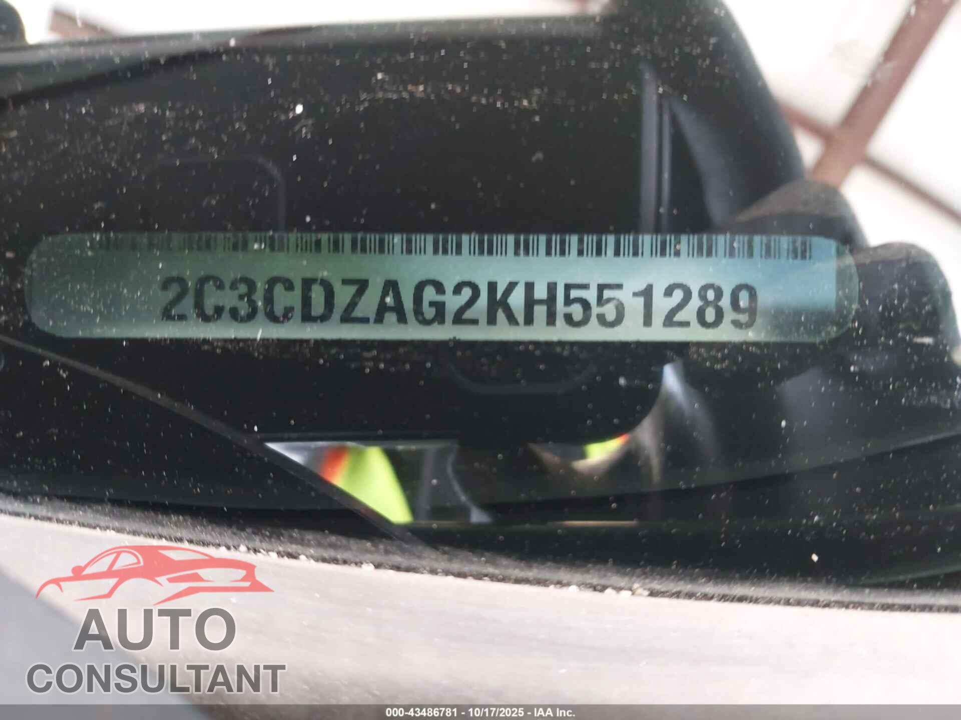 DODGE CHALLENGER 2019 - 2C3CDZAG2KH551289