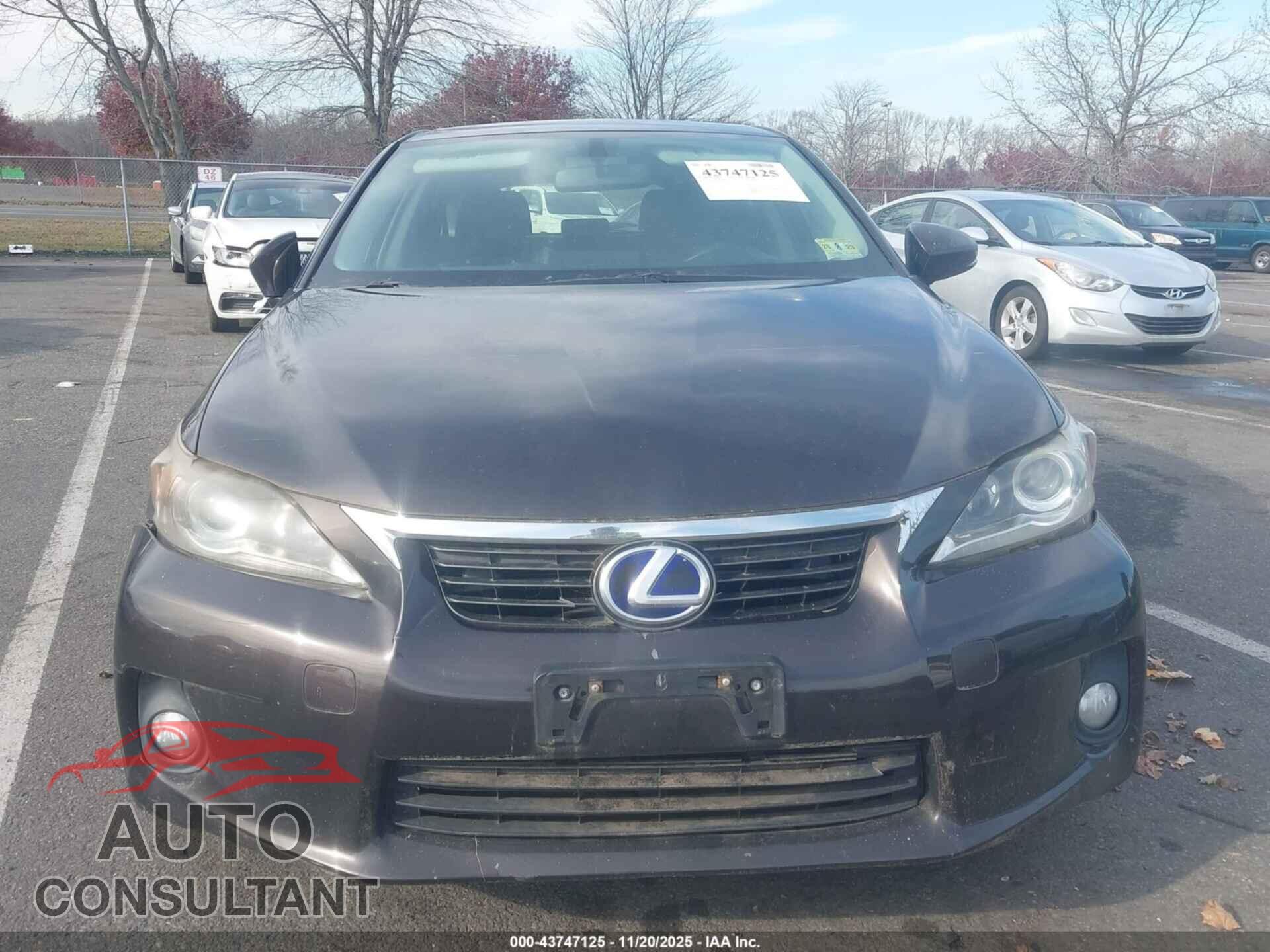 LEXUS CT 200H 2012 - JTHKD5BH7C2105249