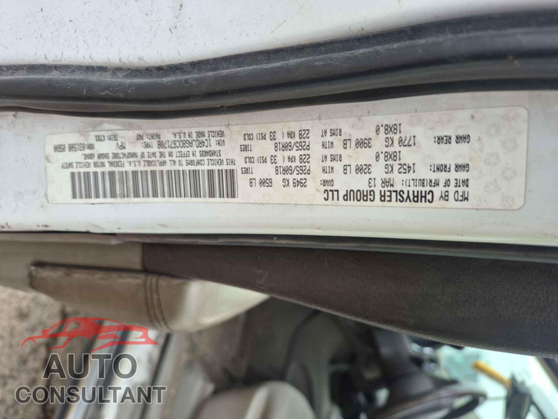 DODGE DURANGO 2013 - 1C4RDJAG8DC671708