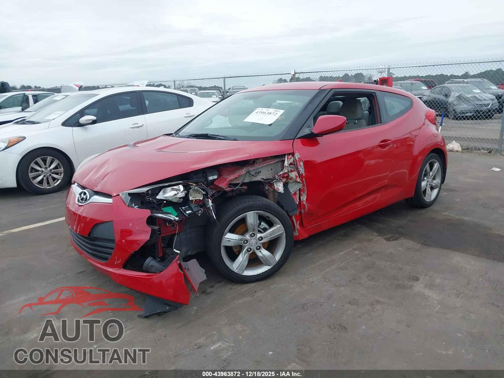 HYUNDAI VELOSTER 2012 - KMHTC6AD1CU051069