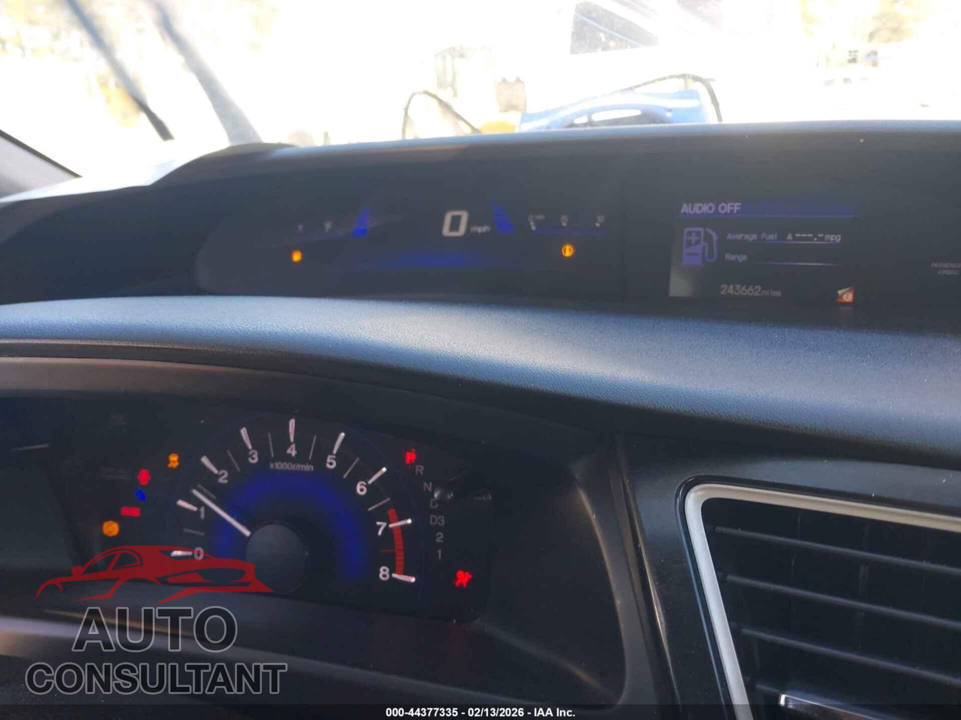 HONDA CIVIC 2013 - 2HGFB2F59DH539397