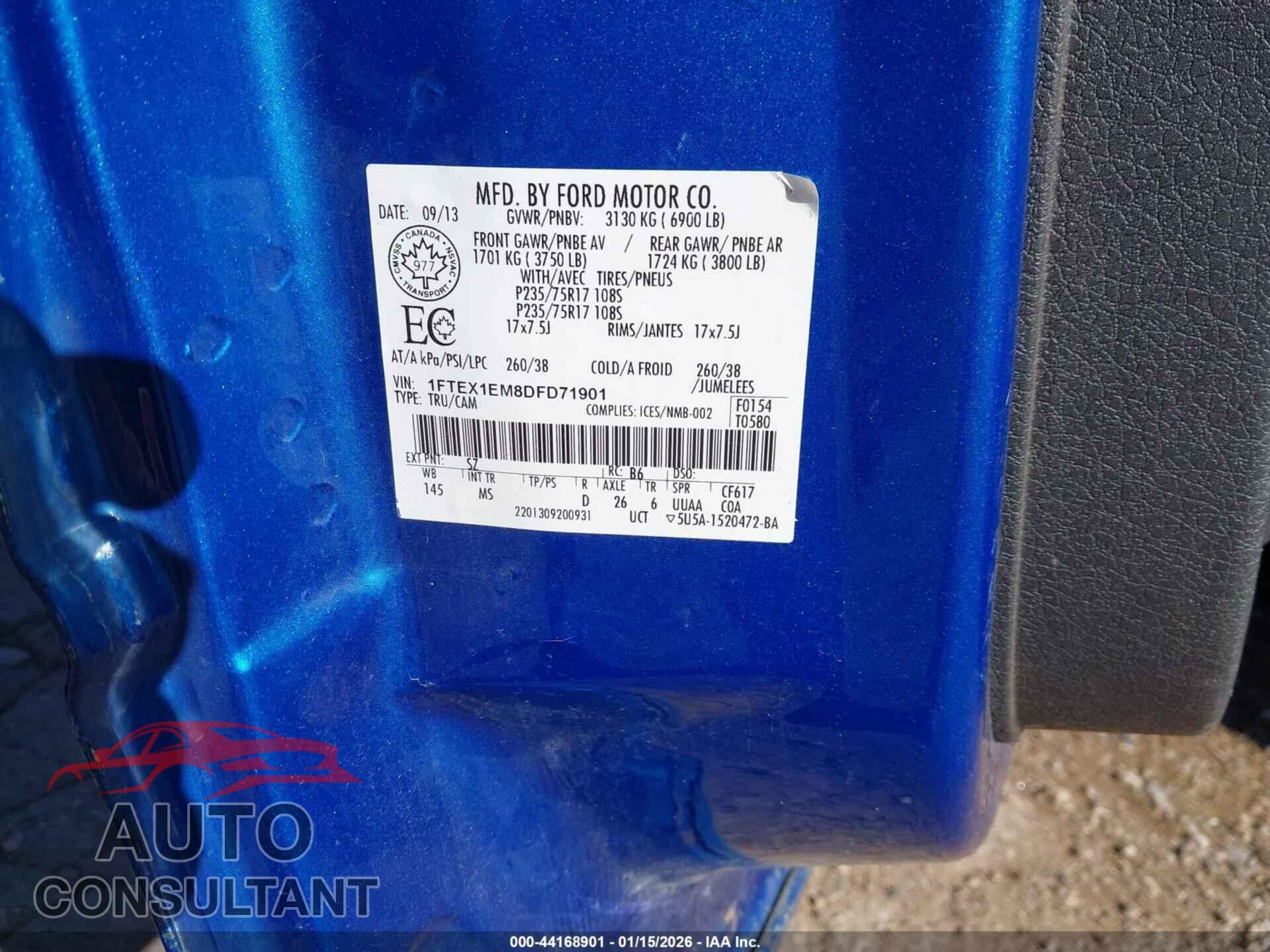 FORD F-150 2013 - 1FTEX1EM8DFD71901