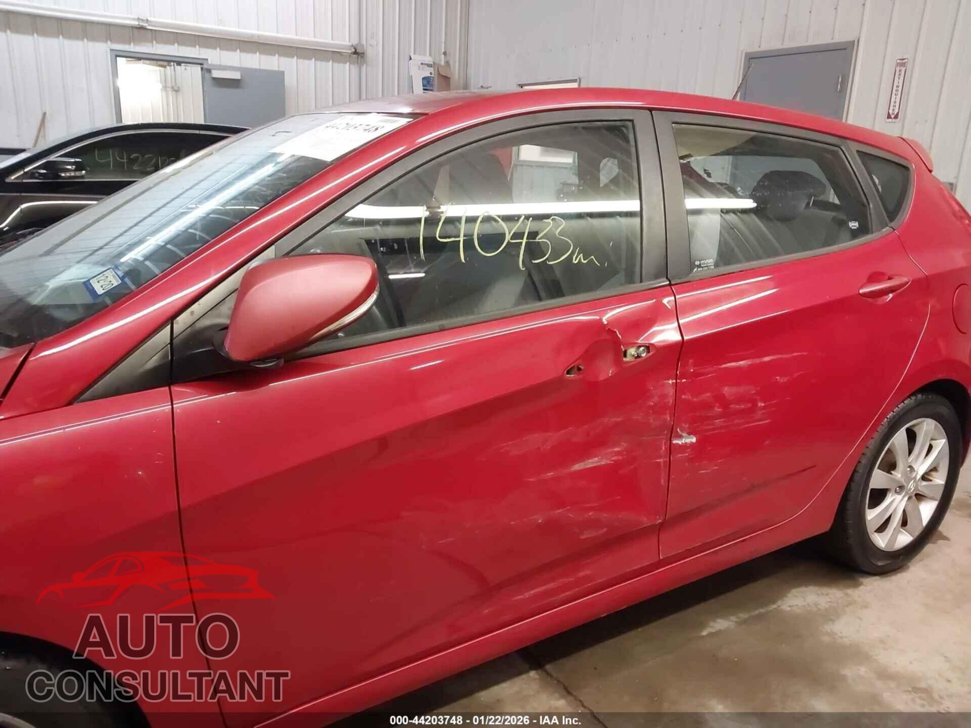 HYUNDAI ACCENT 2013 - KMHCU5AE1DU071243