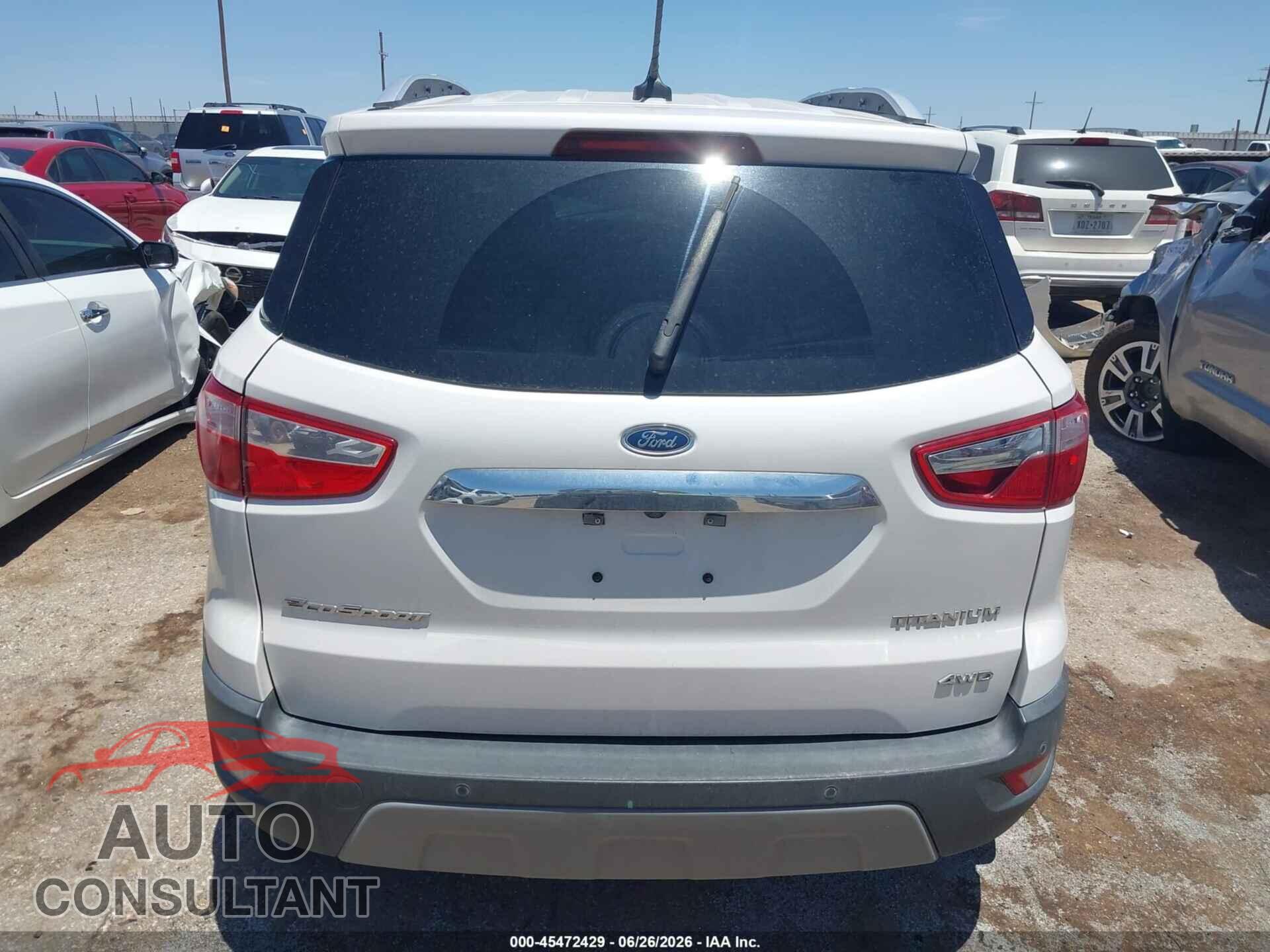 FORD ECOSPORT 2019 - MAJ6S3KL8KC309865