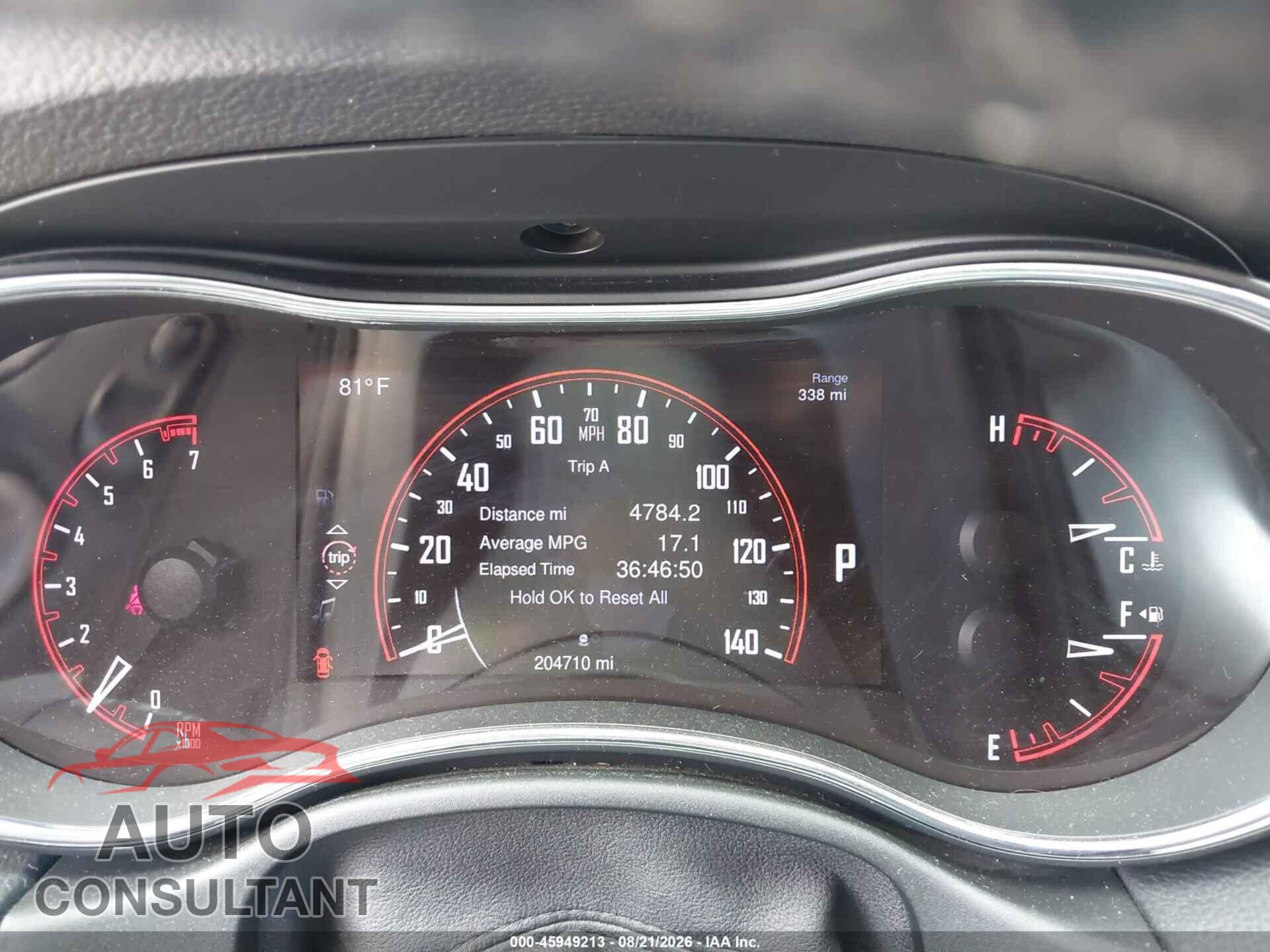 DODGE DURANGO 2015 - 1C4RDJAG5FC245185