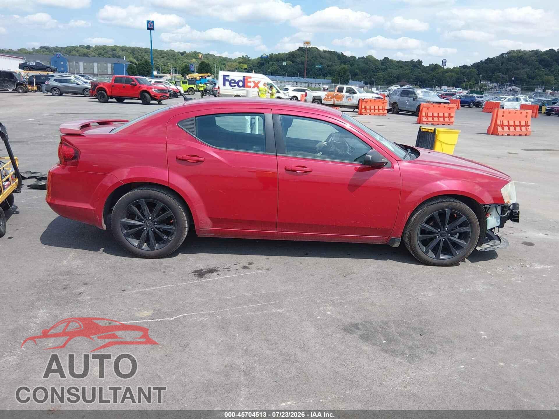 DODGE AVENGER 2013 - 1C3CDZAG6DN757614