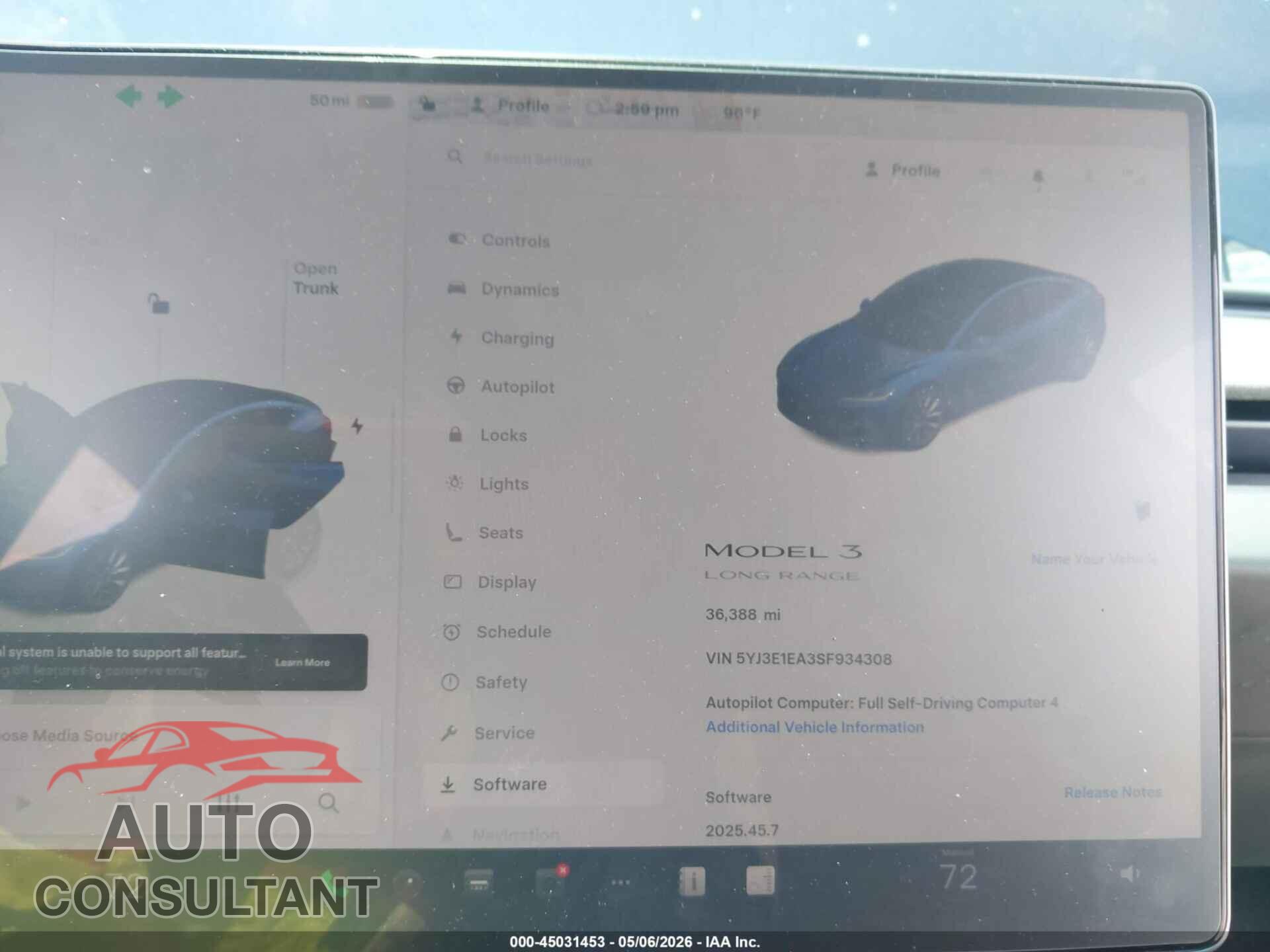 TESLA MODEL 3 2025 - 5YJ3E1EA3SF934308