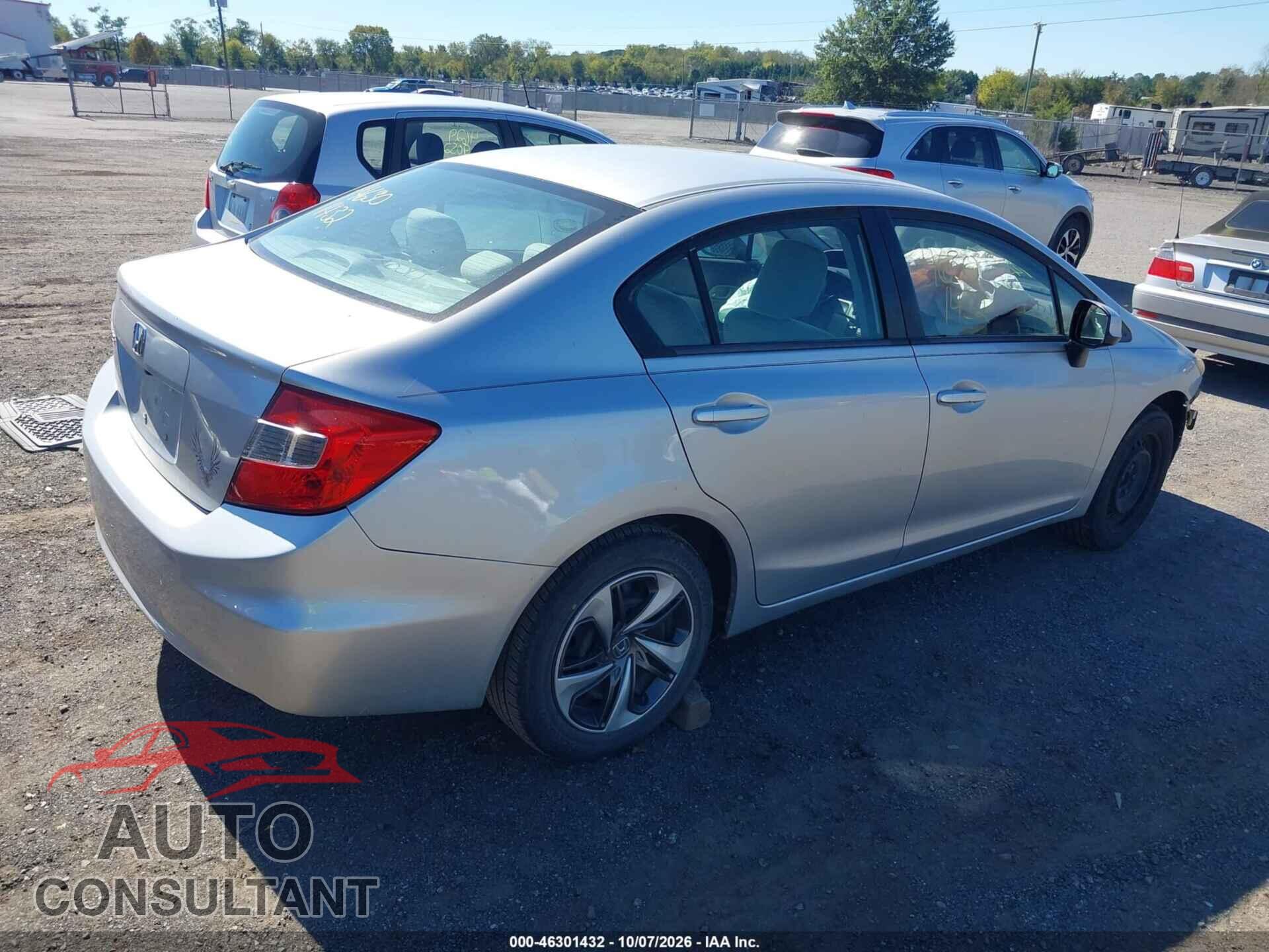 HONDA CIVIC 2012 - 19XFB2F55CE087747