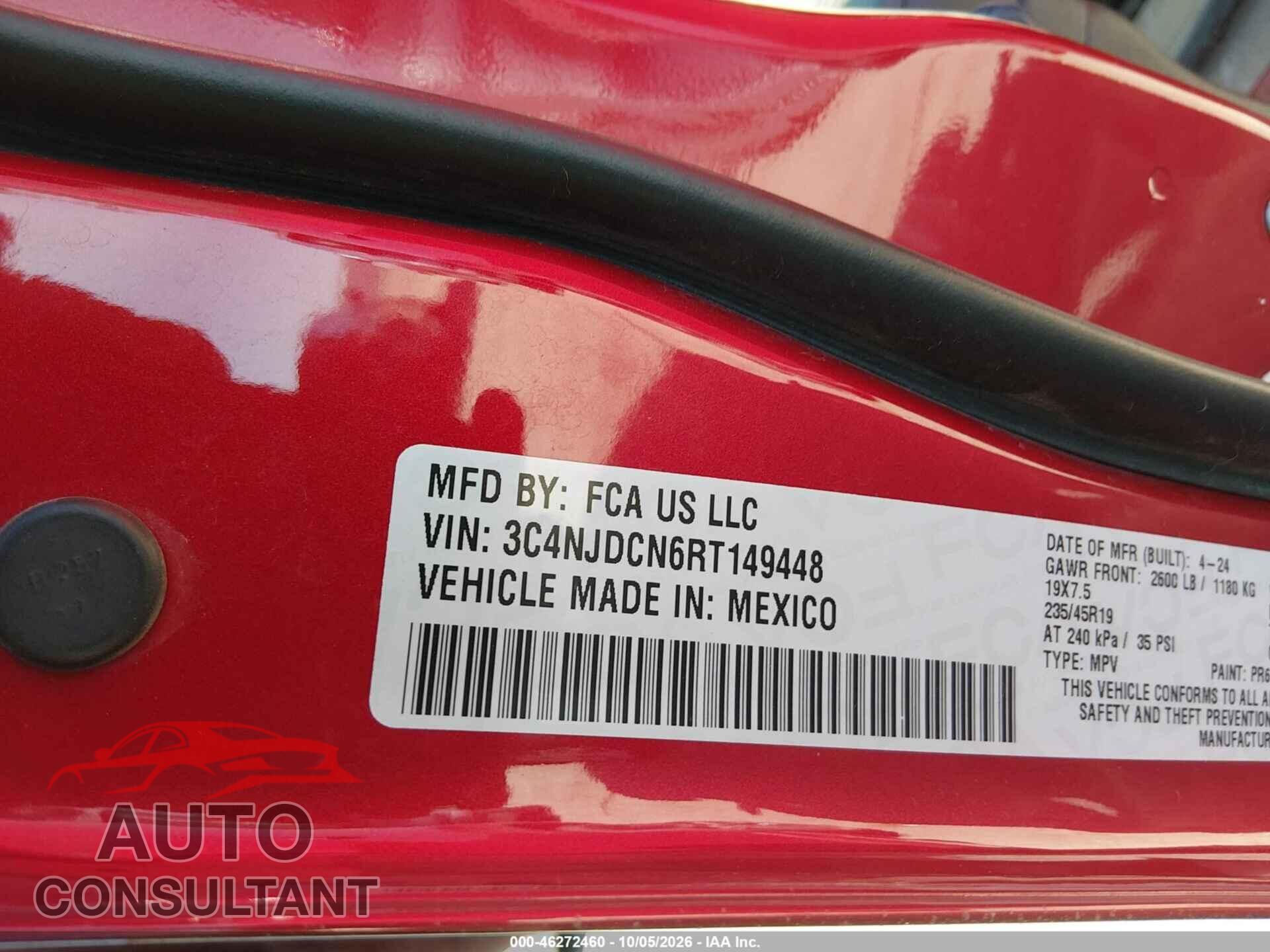 JEEP COMPASS 2024 - 3C4NJDCN6RT149448