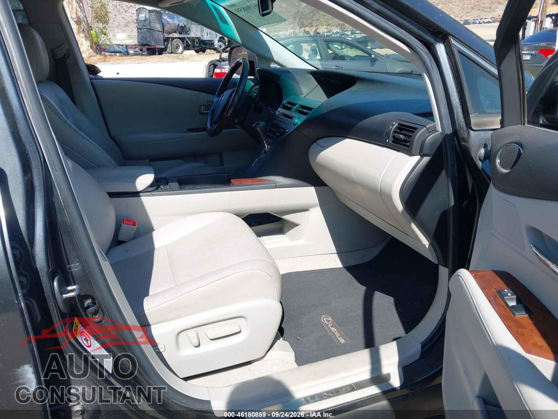 LEXUS RX 350 2010 - 2T2ZK1BA2AC016832