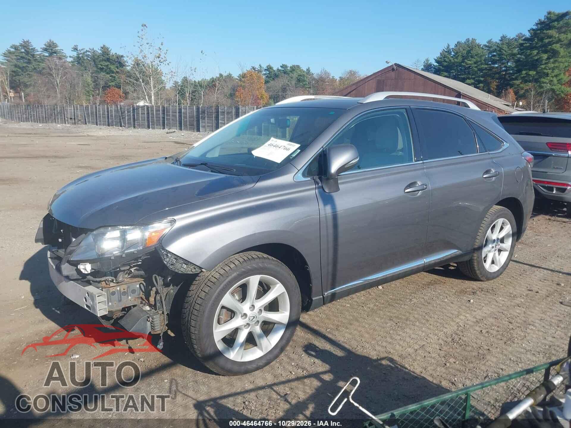 LEXUS RX 350 2012 - 2T2BK1BA2CC126834
