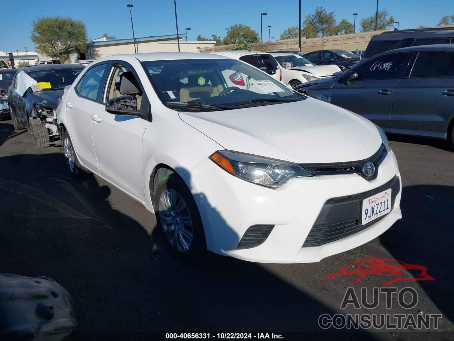 TOYOTA COROLLA 2014 - 5YFBURHE3EP123600