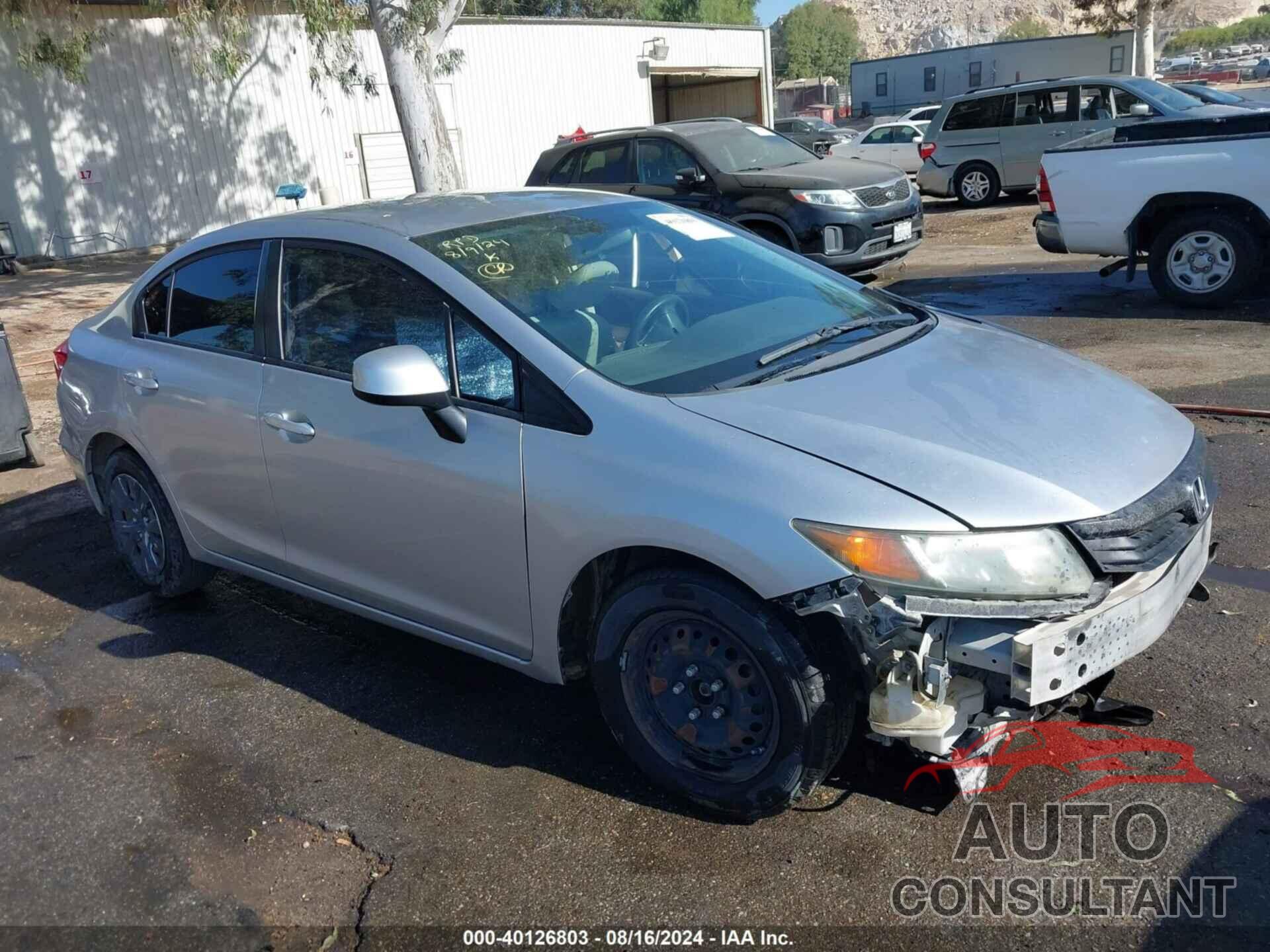 HONDA CIVIC 2012 - 19XFB2F59CE382754