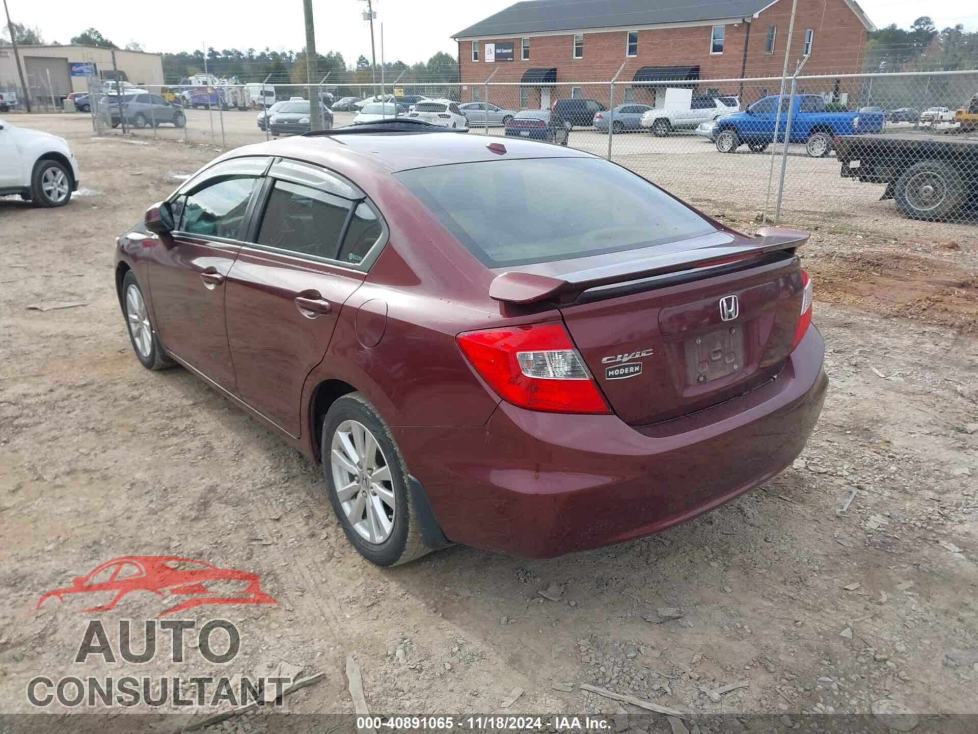 HONDA CIVIC 2012 - 2HGFB2F91CH505505
