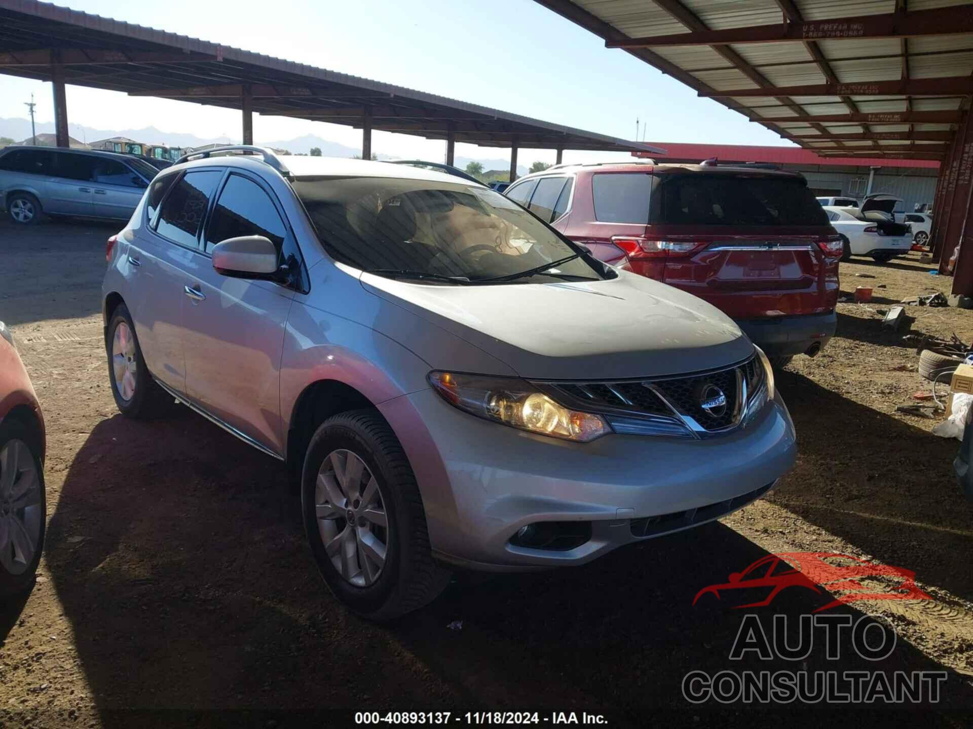 NISSAN MURANO 2013 - JN8AZ1MU8DW206008