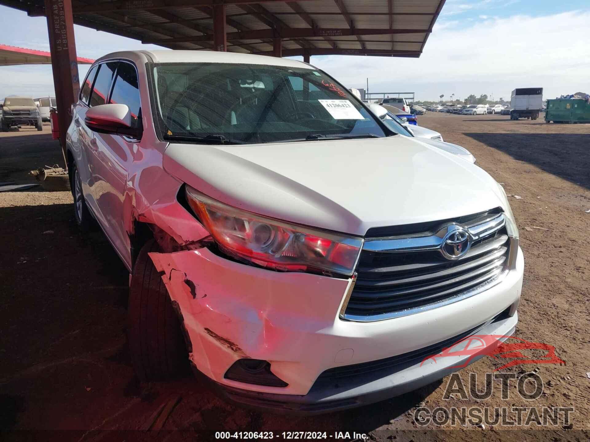 TOYOTA HIGHLANDER 2016 - 5TDZKRFH6GS176156