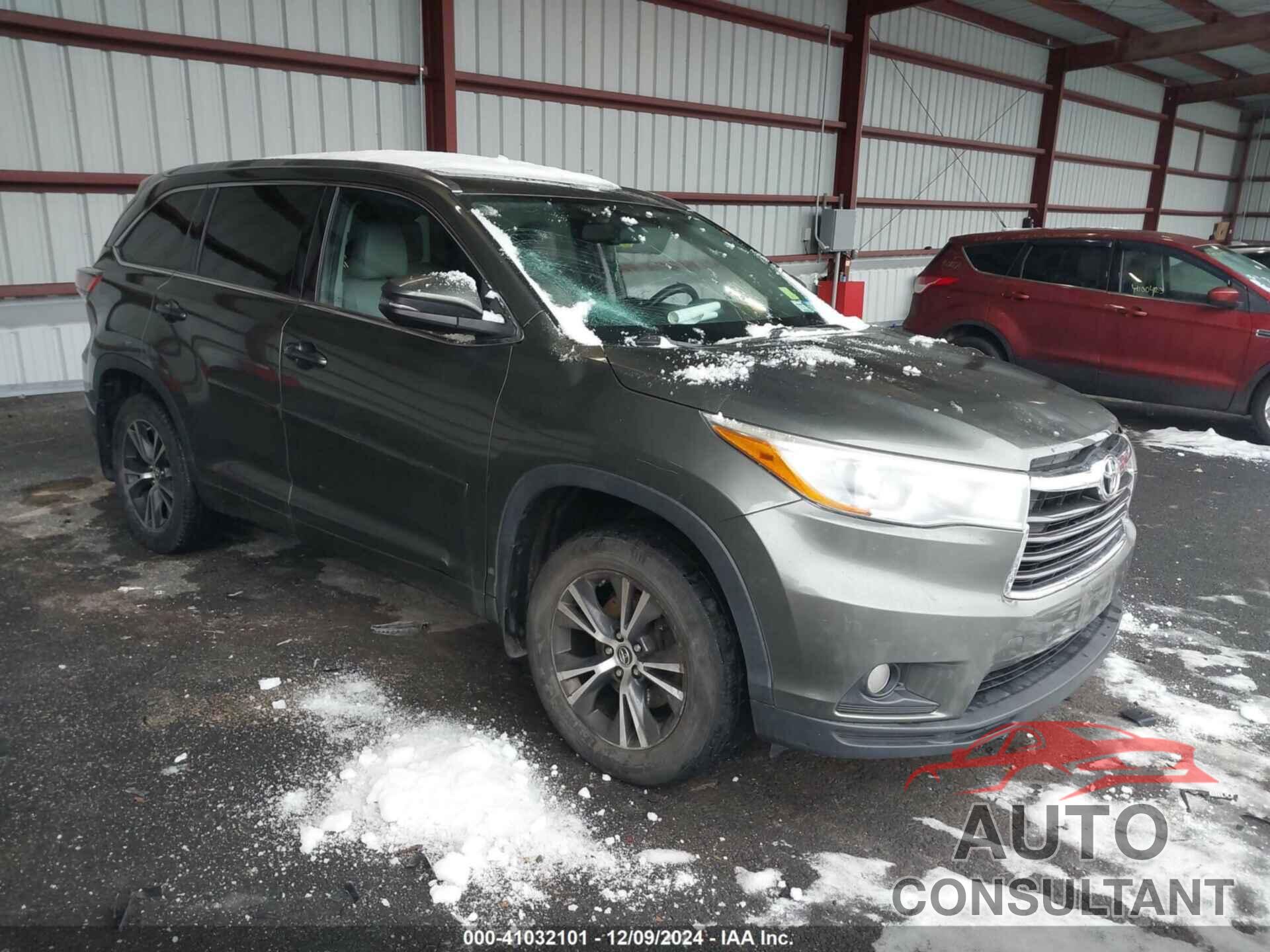 TOYOTA HIGHLANDER 2016 - 5TDJKRFH0GS291493