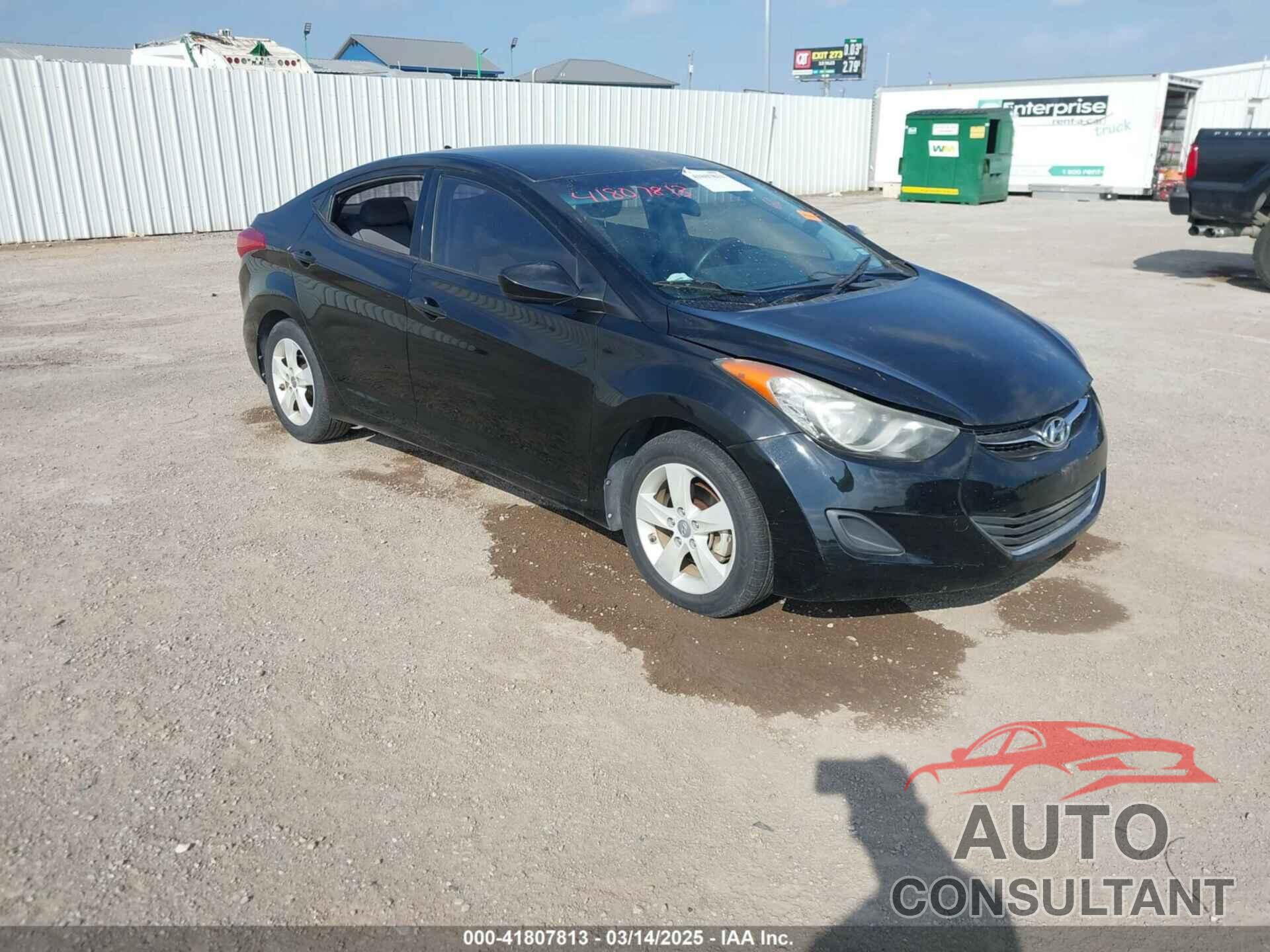 HYUNDAI ELANTRA 2013 - KMHDH4AEXDU717978