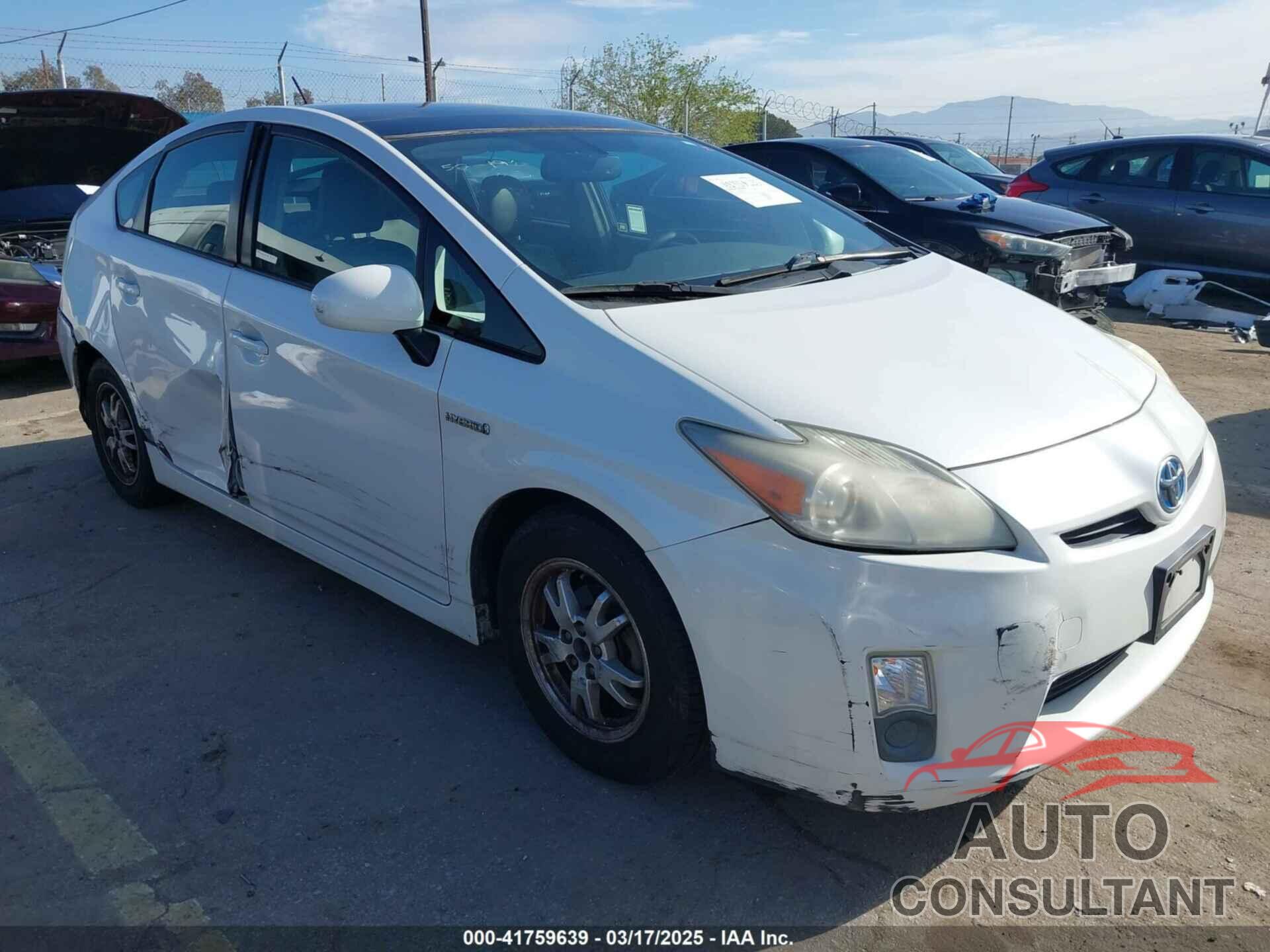 TOYOTA PRIUS 2011 - JTDKN3DU3B0262347