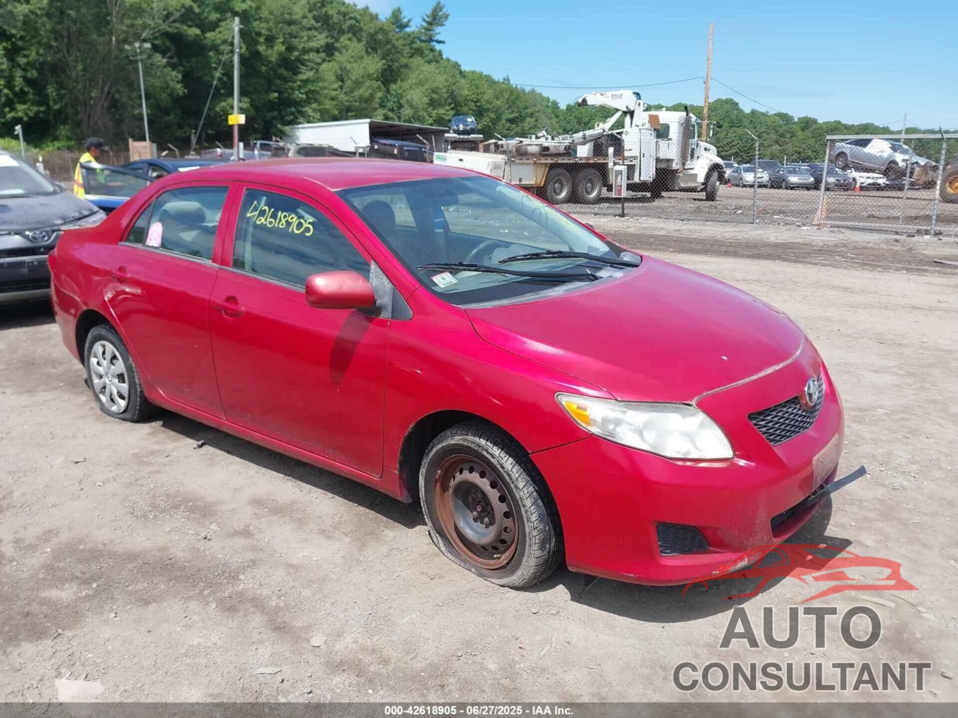 TOYOTA COROLLA 2009 - 2T1BU40E69C139312