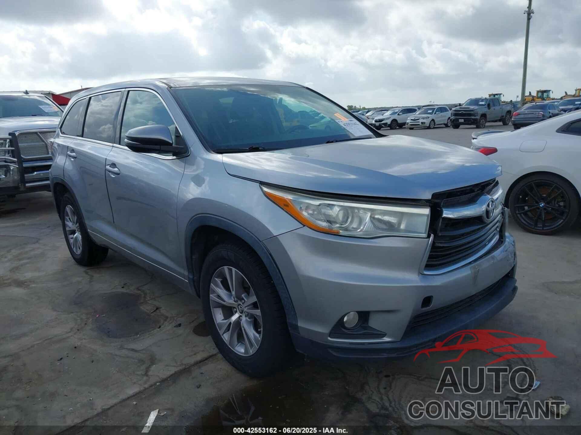 TOYOTA HIGHLANDER 2016 - 5TDZKRFH1GS169695