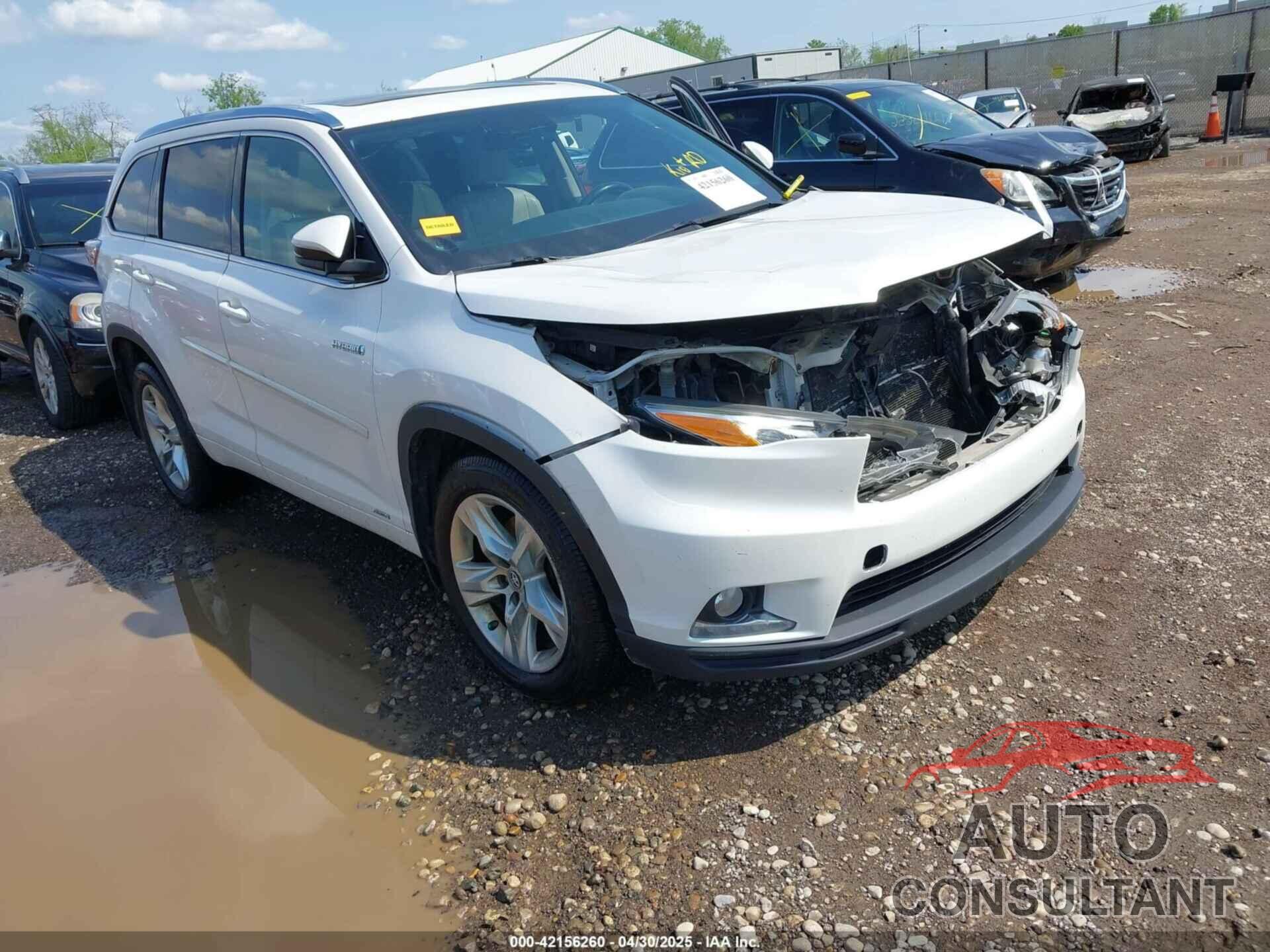 TOYOTA HIGHLANDER HYBRID 2016 - 5TDDCRFHXGS015056
