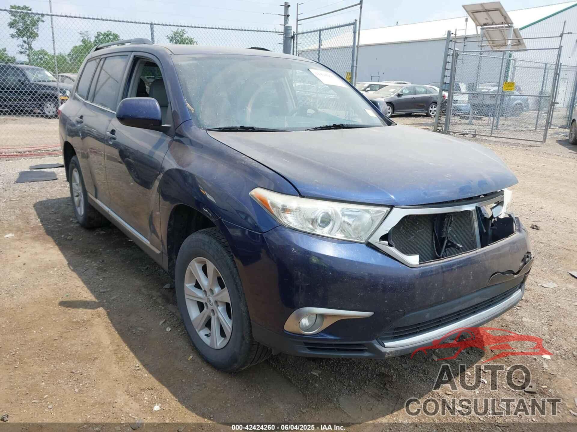 TOYOTA HIGHLANDER 2013 - 5TDBK3EH7DS209547