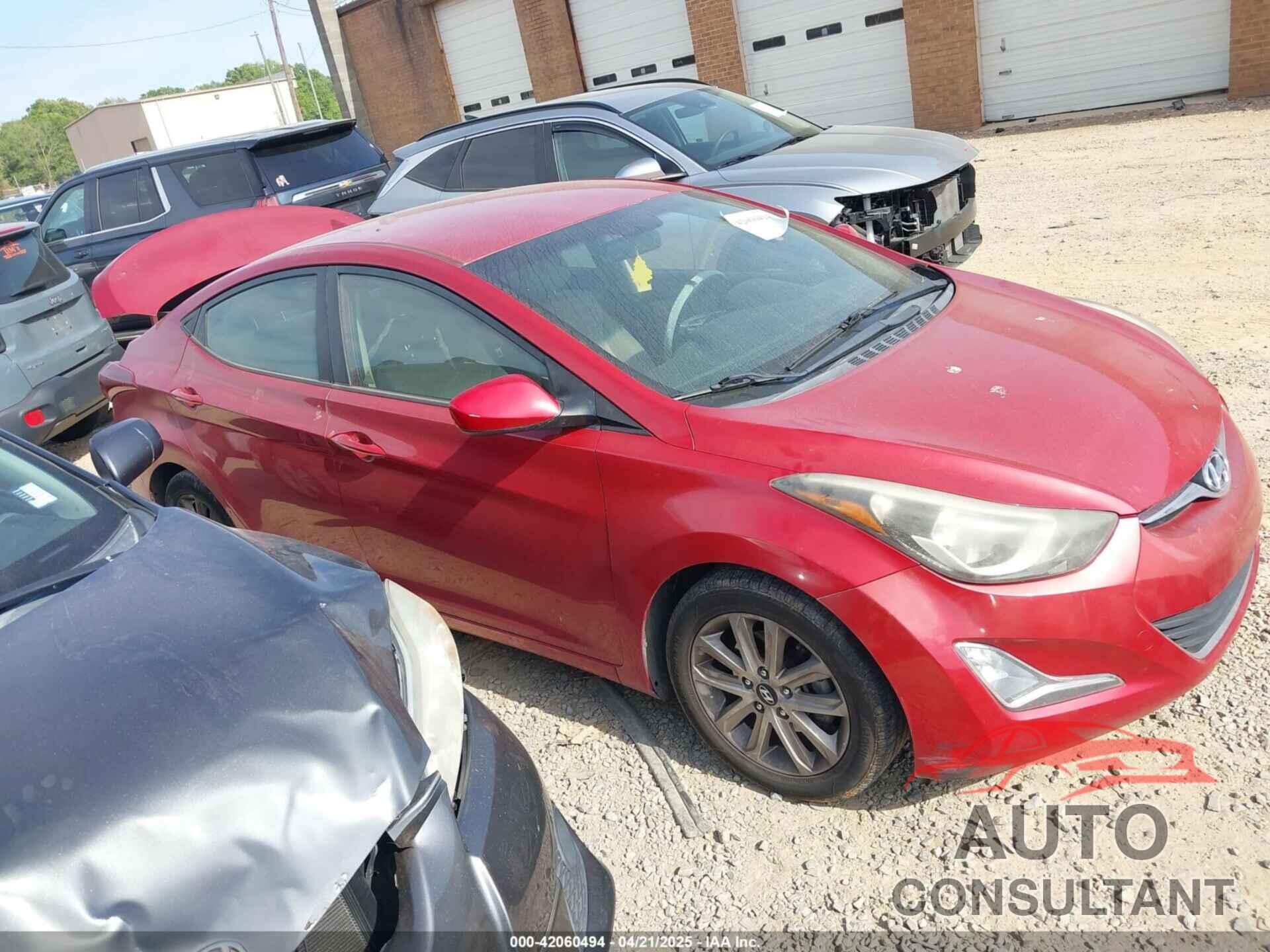 HYUNDAI ELANTRA 2014 - KMHDH4AE2EU151395