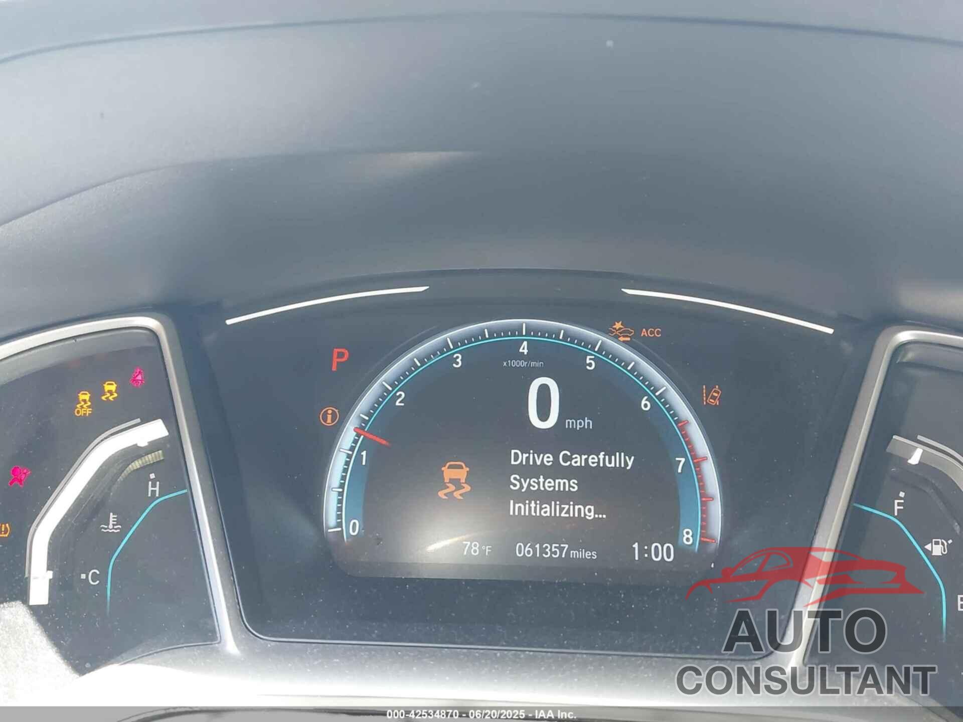 HONDA CIVIC 2019 - 19XFC1F34KE213956
