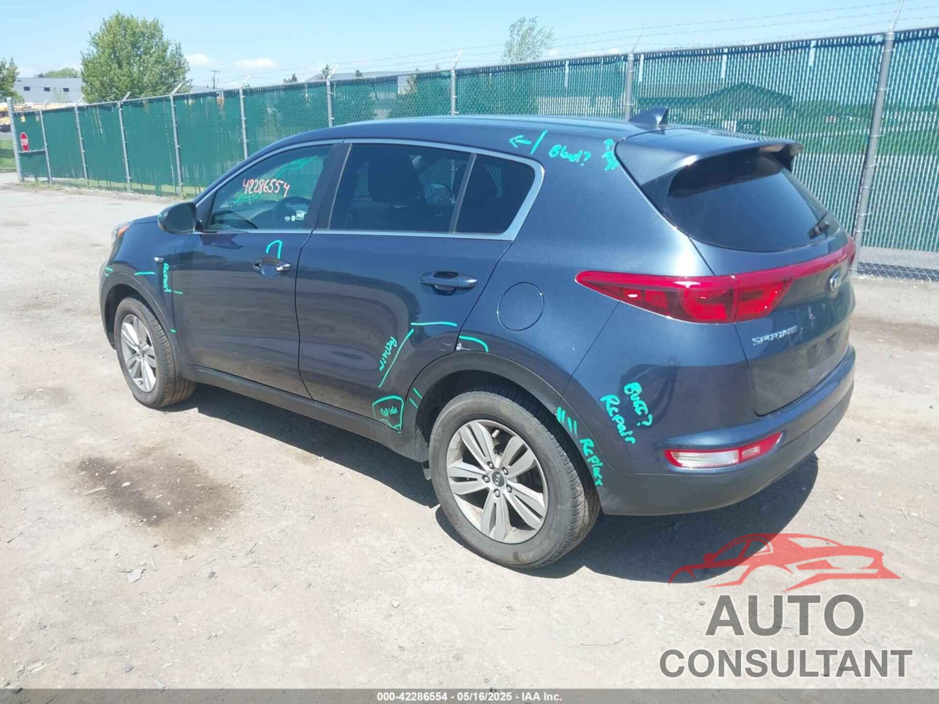 KIA SPORTAGE 2017 - KNDPMCAC1H7246006