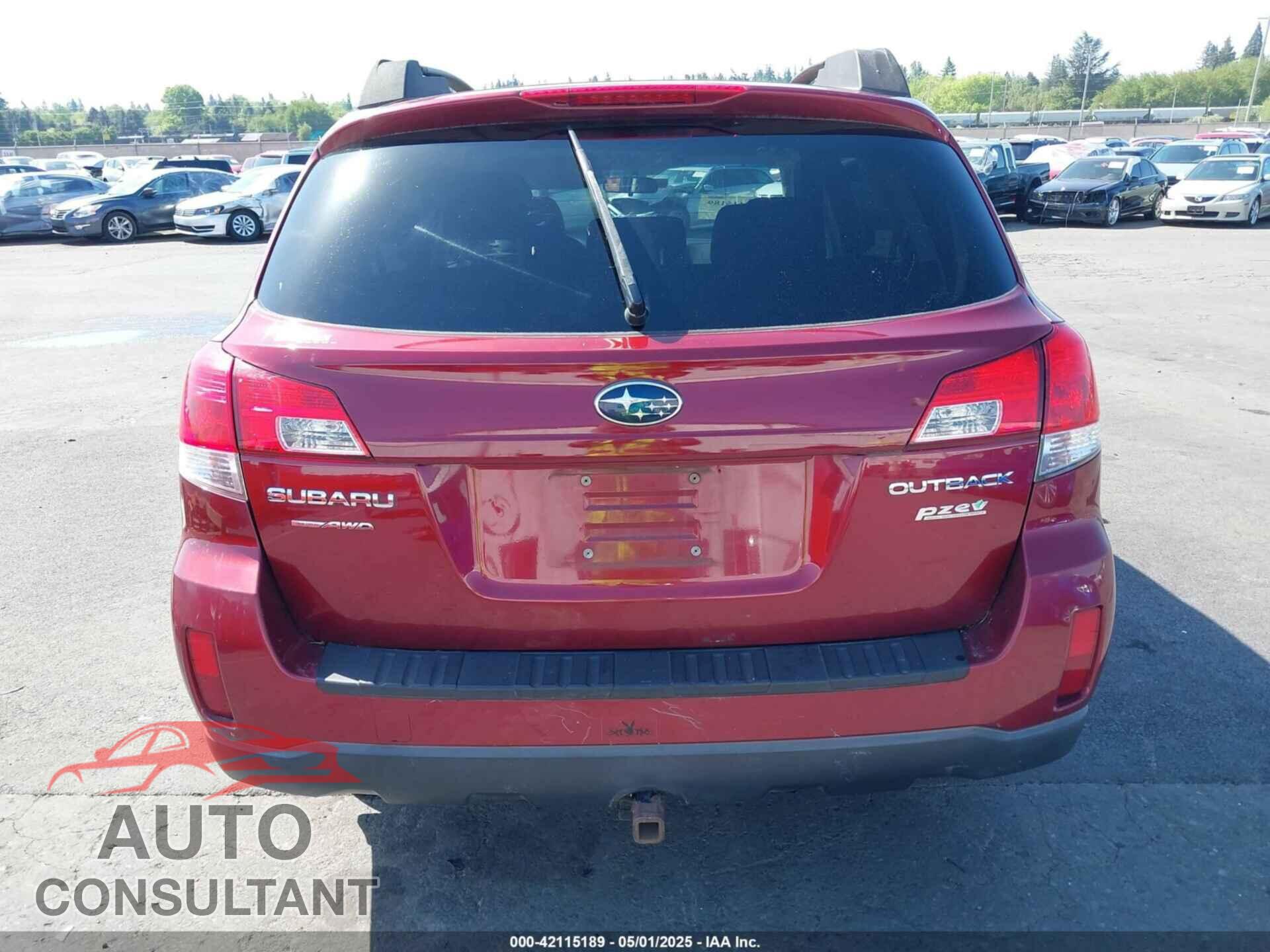 SUBARU OUTBACK 2012 - 4S4BRBCC3C3294833