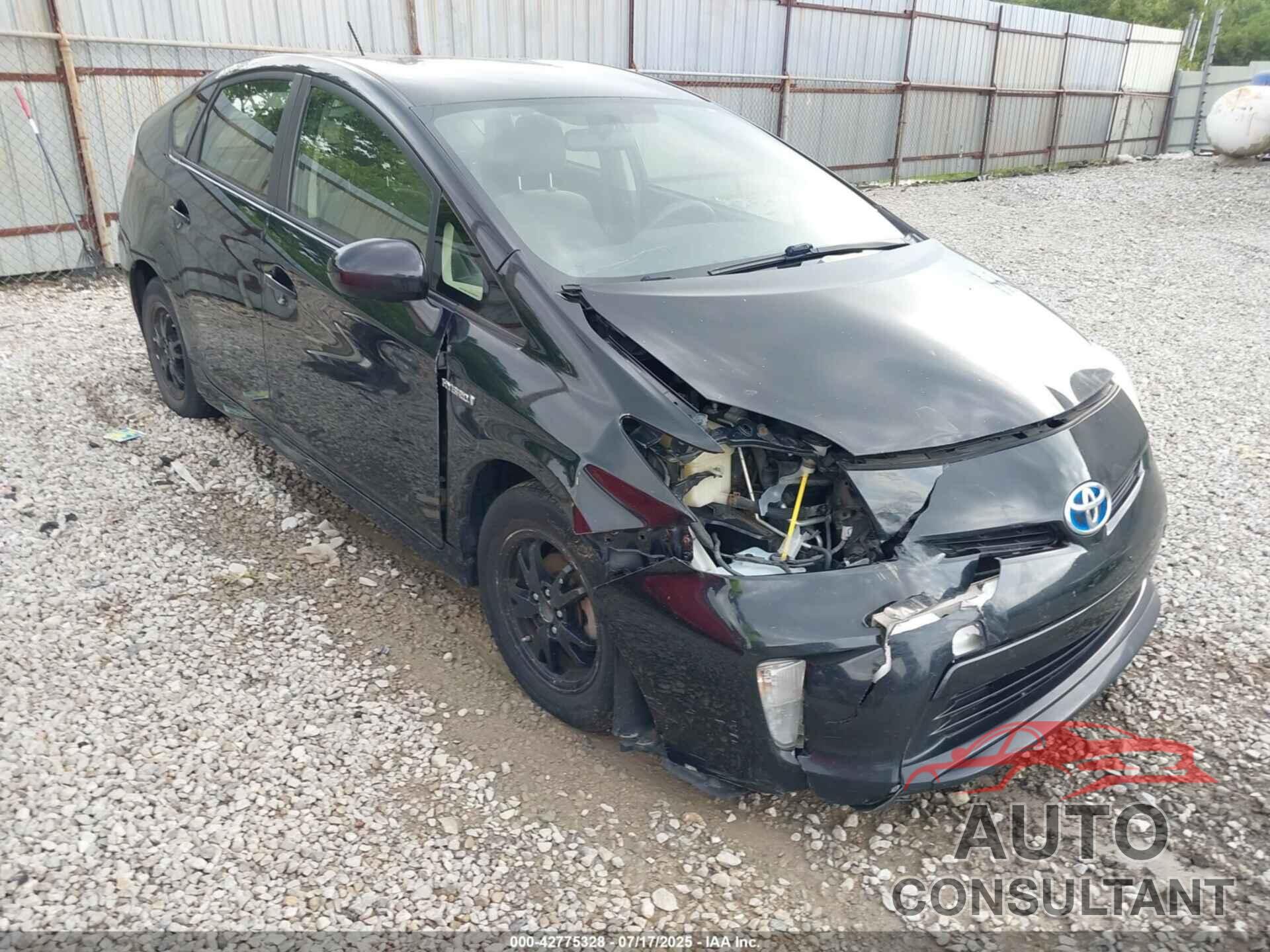 TOYOTA PRIUS 2012 - JTDKN3DU3C1501701