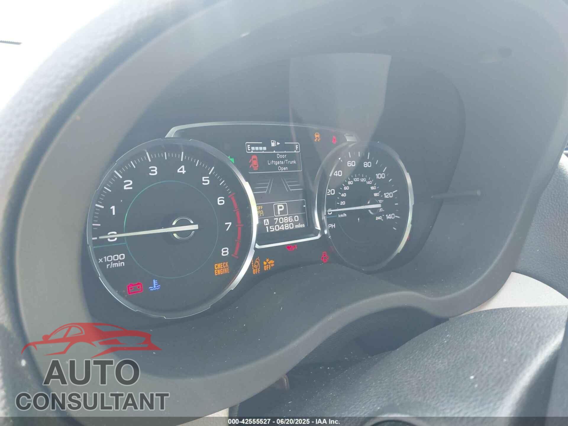 SUBARU FORESTER 2017 - JF2SJAGC6HH489191
