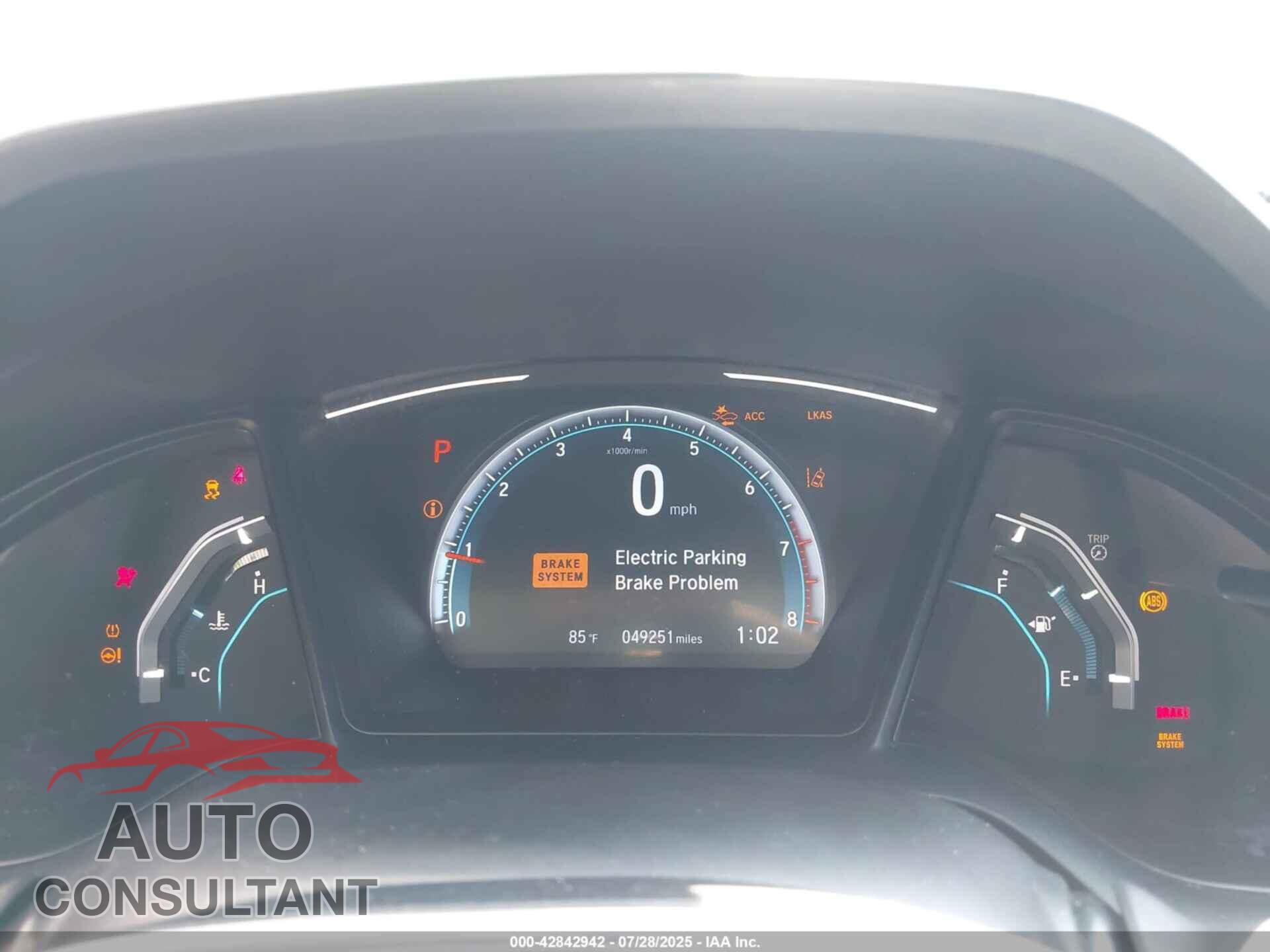 HONDA CIVIC 2019 - 2HGFC2F68KH581675