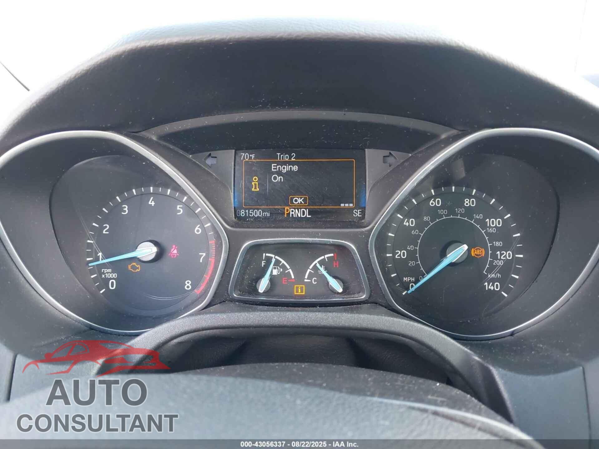 FORD FOCUS 2016 - 1FADP3F29GL297632
