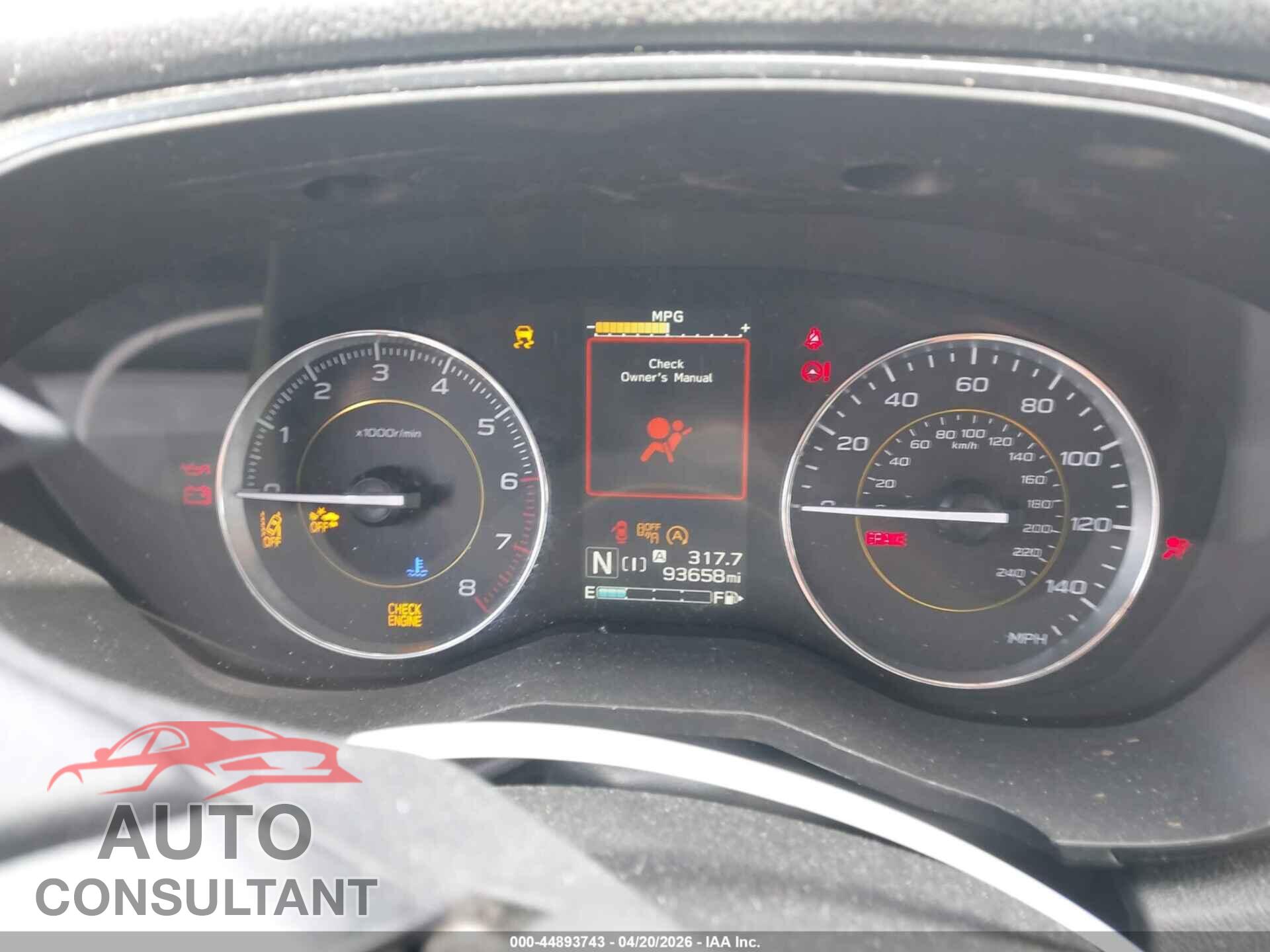 SUBARU CROSSTREK 2022 - JF2GTHSC7NH257307