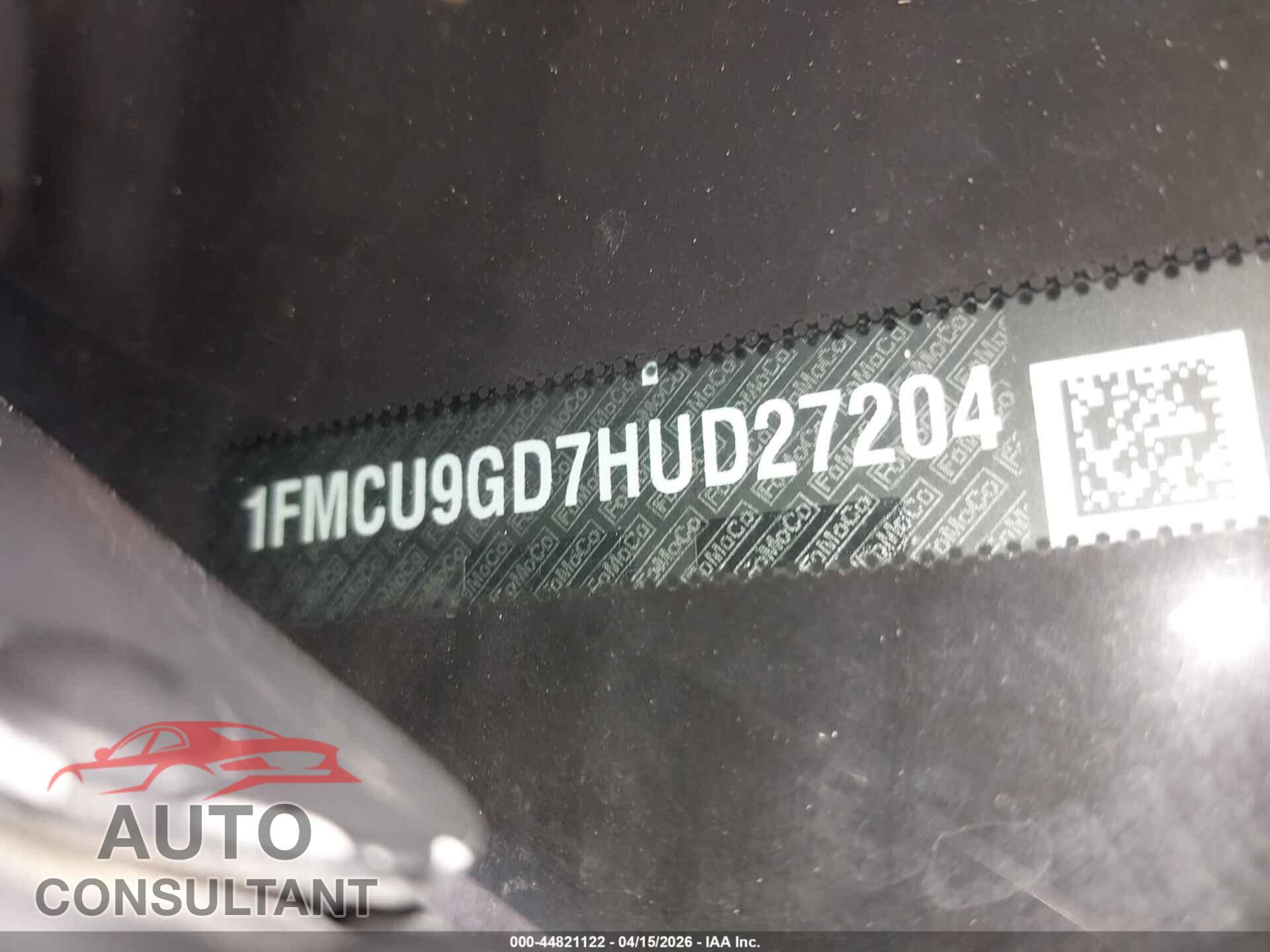 FORD ESCAPE 2017 - 1FMCU9GD7HUD27204