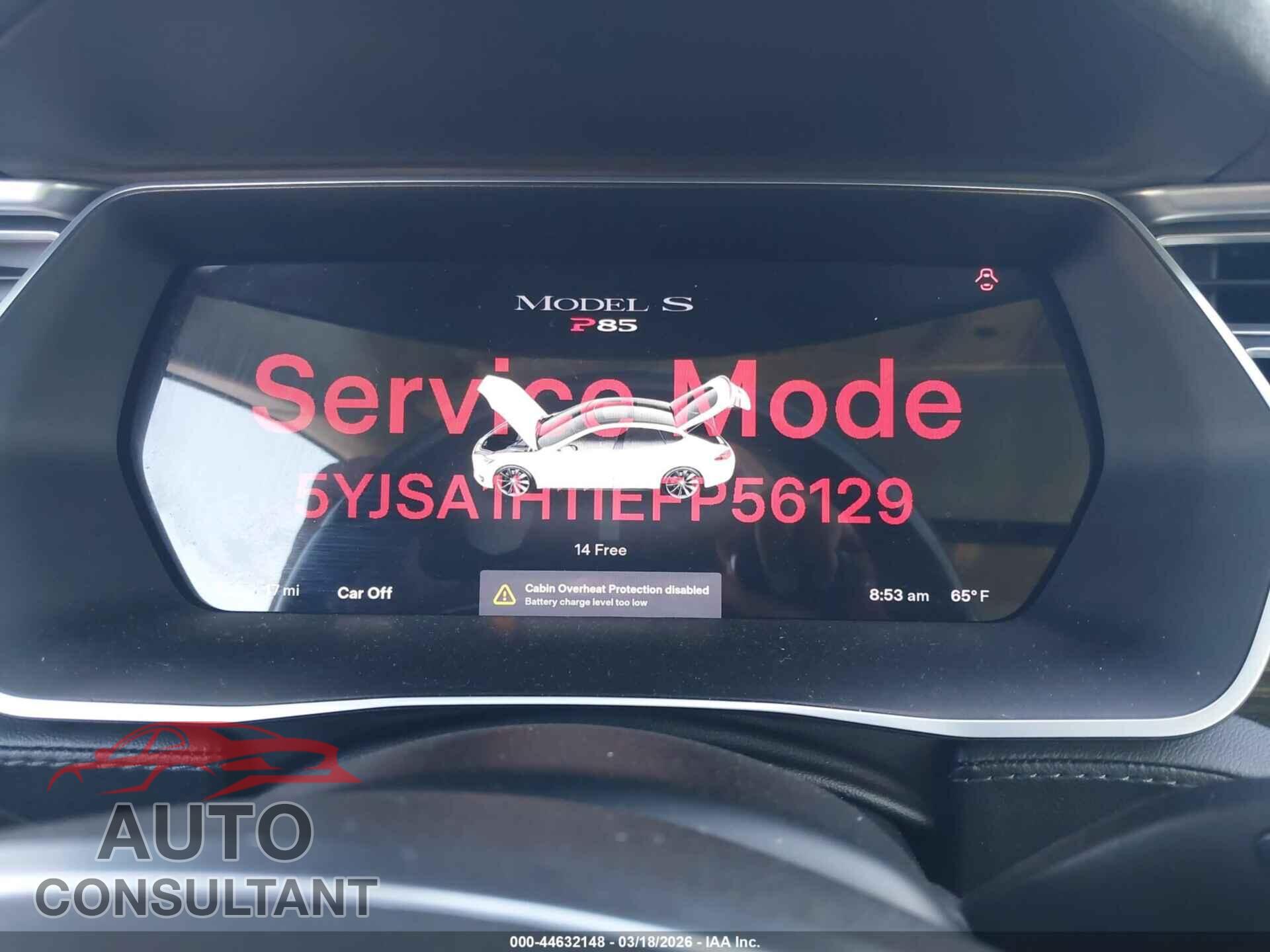 TESLA MODEL S 2014 - 5YJSA1H11EFP56129