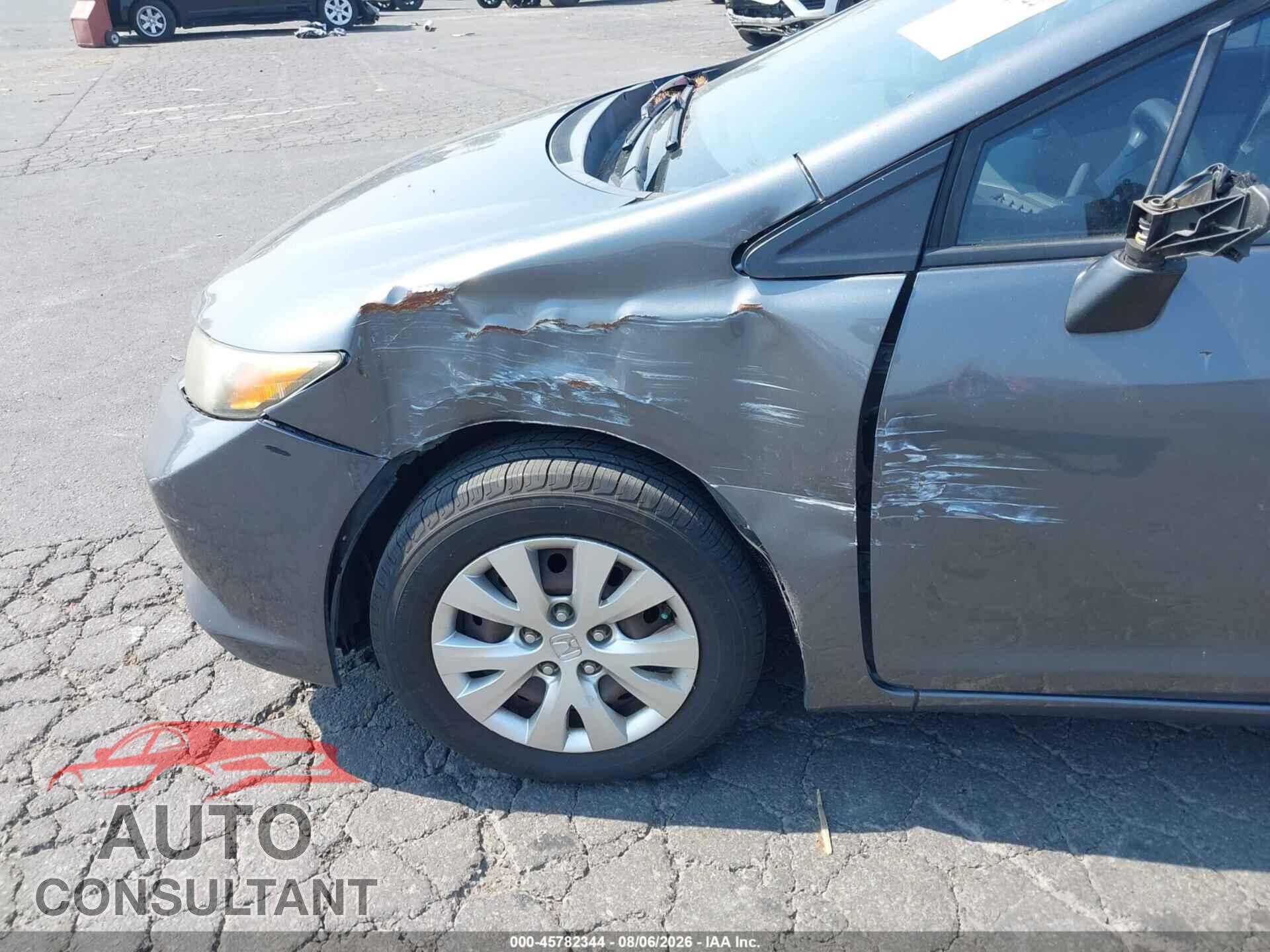 HONDA CIVIC 2012 - 19XFB2F59CE008709